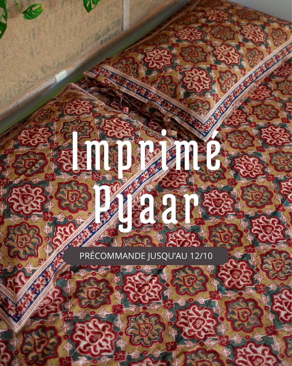 Set housse de couette + 2 housses de coussins - Imprimé PYAAR - En précommande