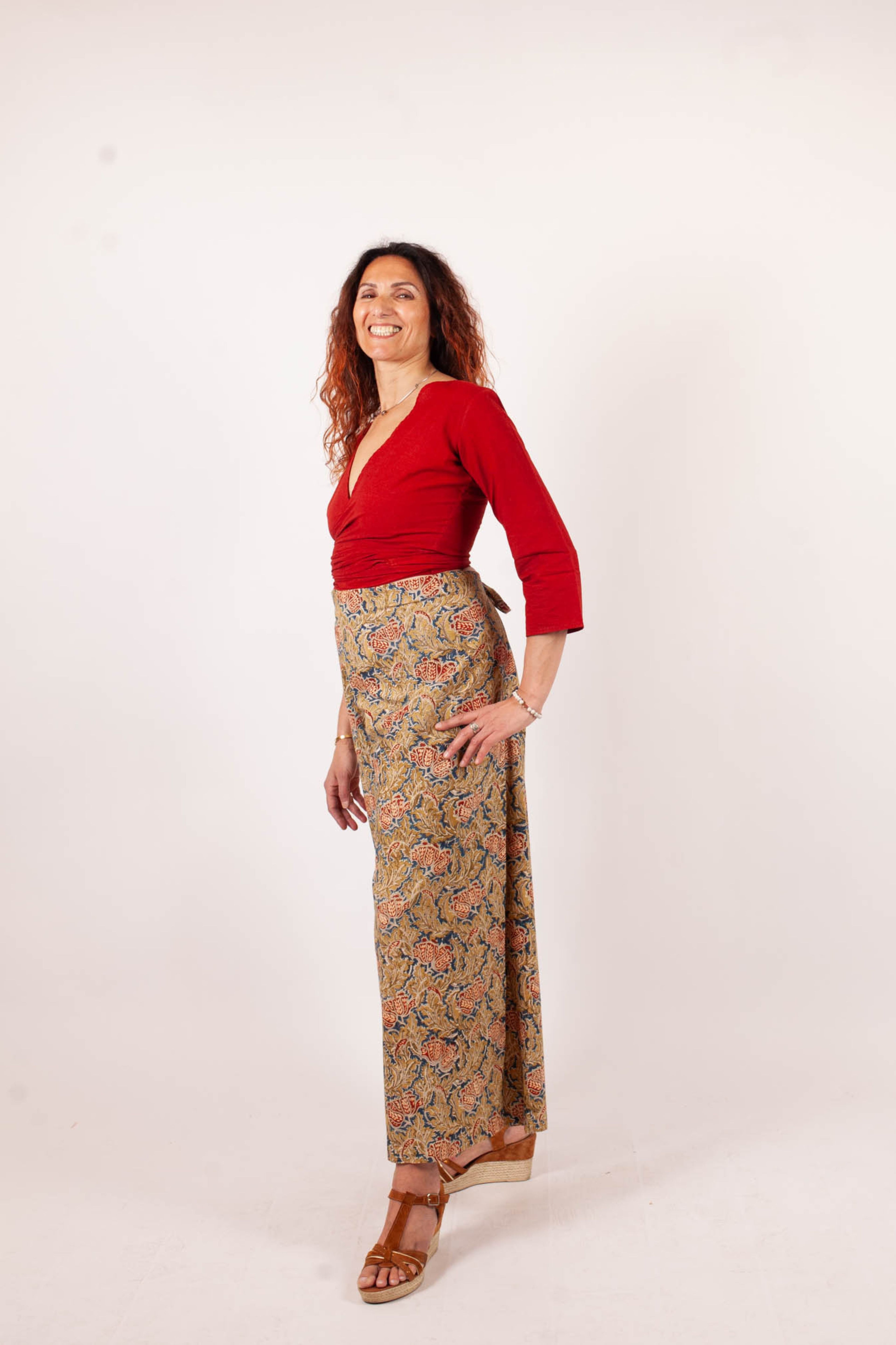 Pantalon SARASWATI - Coton bio - Imprimé Japanese Flower