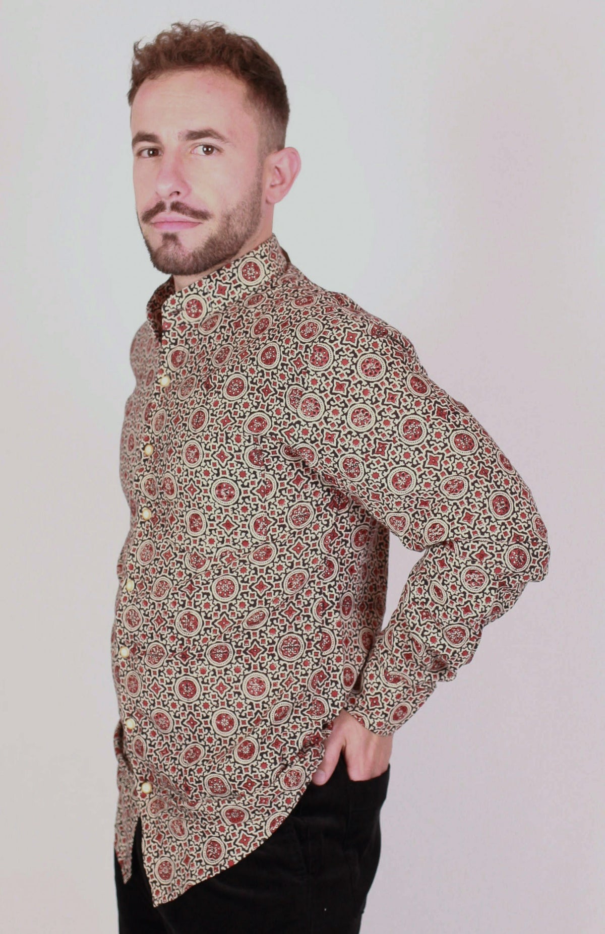 Chemise DARAMSHALA  - Imprimé Mojaik - Coton bio