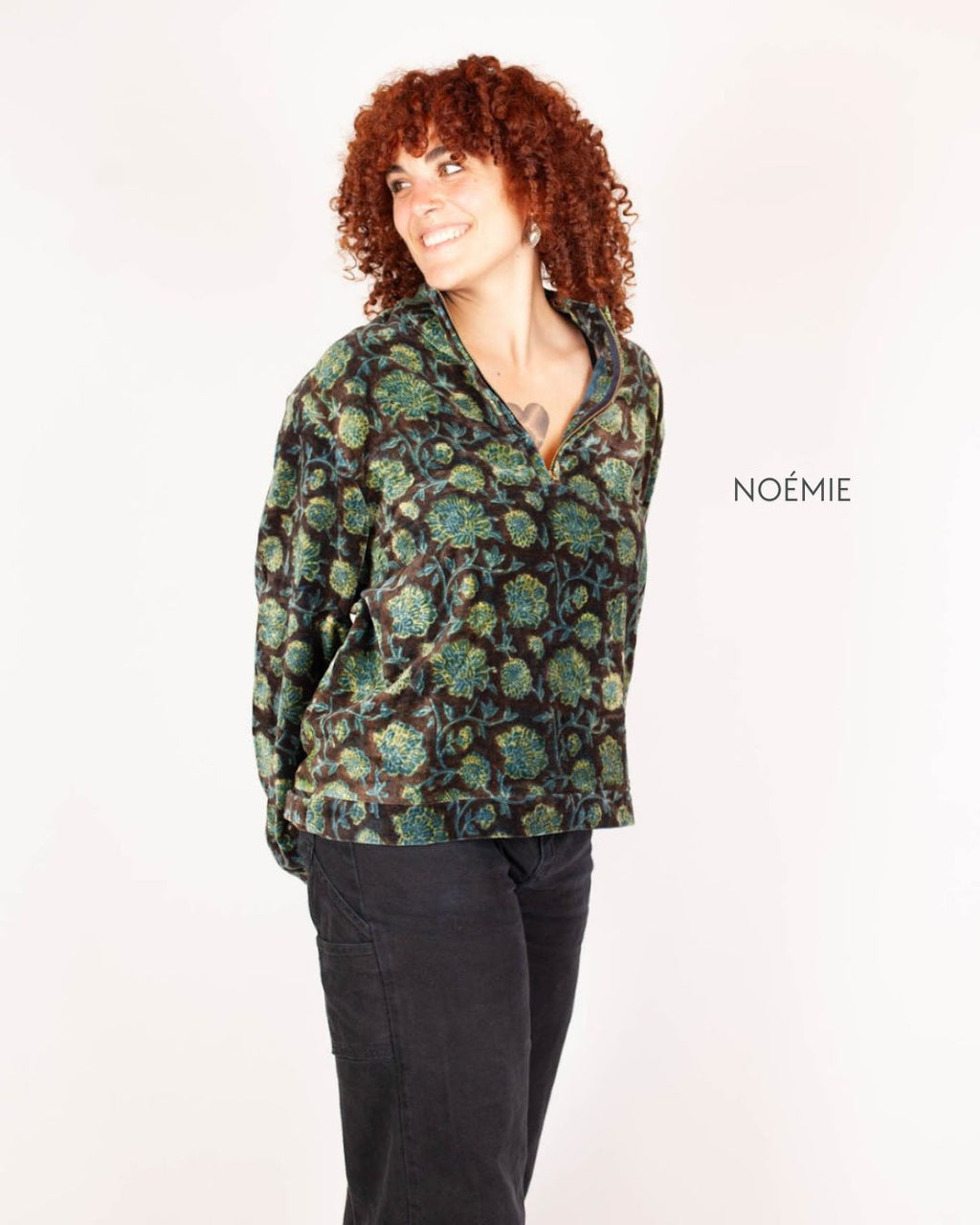 Sweat-shirt BARASTIA - Coton bio - Imprimé UDANA (respirer)
