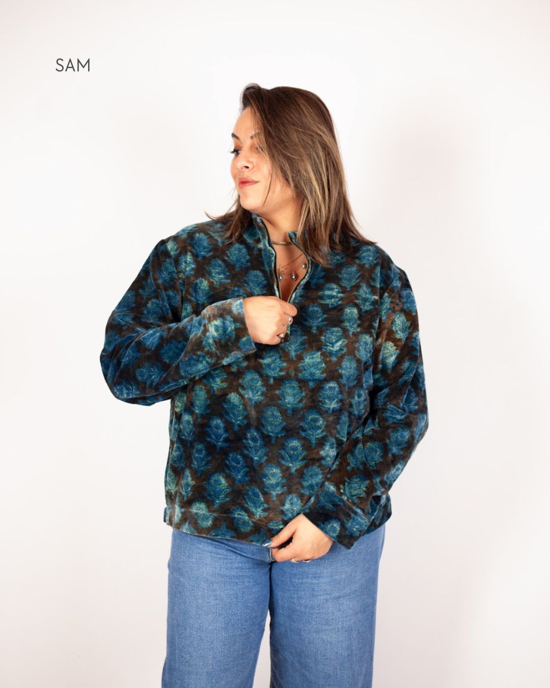Sweat-shirt BARASTIA - Coton bio - Imprimé SVAGATA (accueillir)