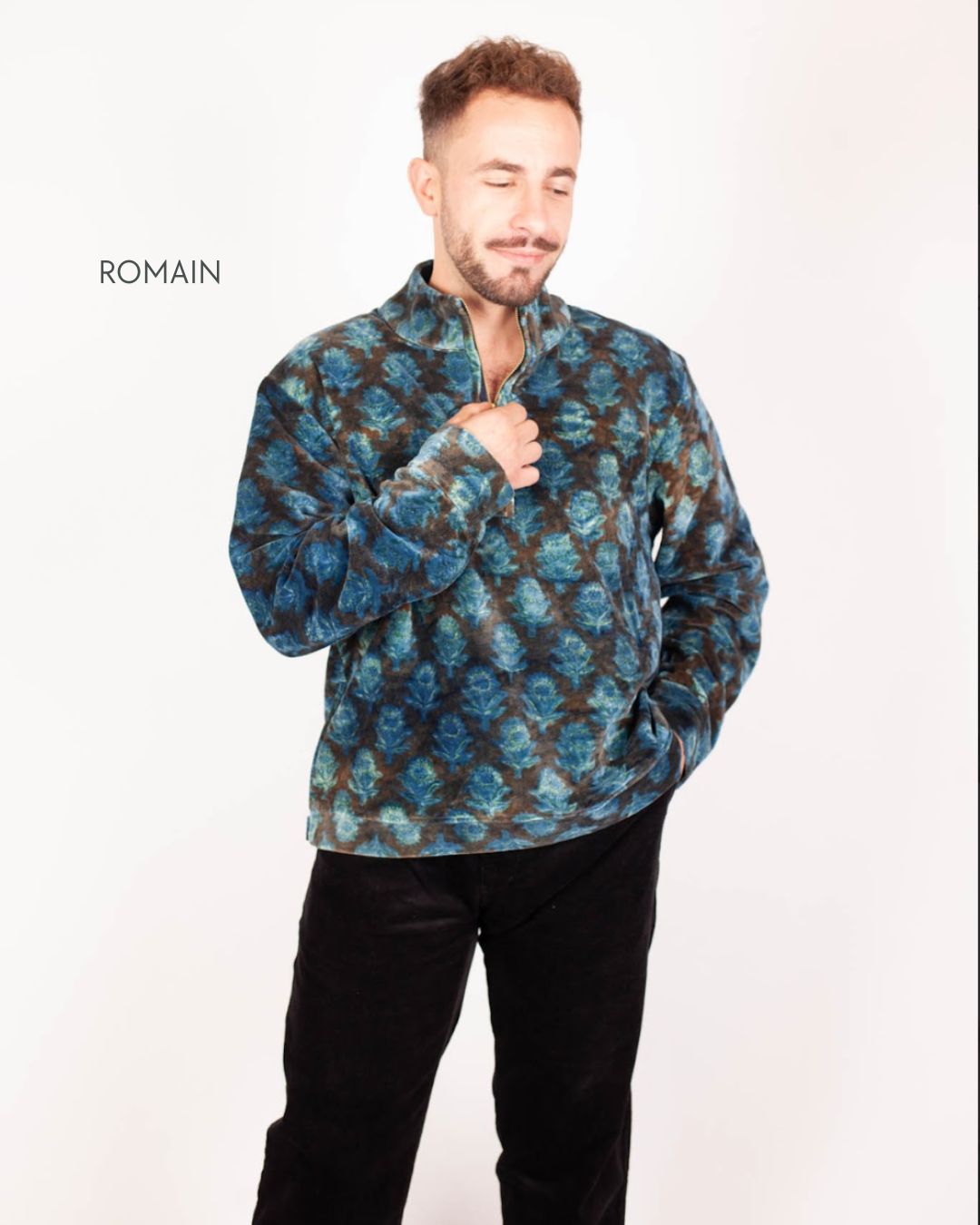 Sweat-shirt BARASTIA - Coton bio - Imprimé SVAGATA (accueillir)