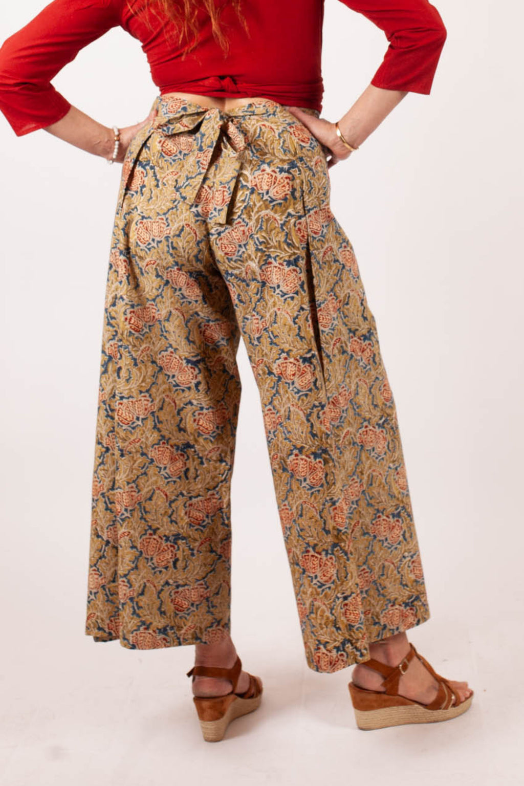 Pantalon SARASWATI - Coton bio - Imprimé Japanese Flower