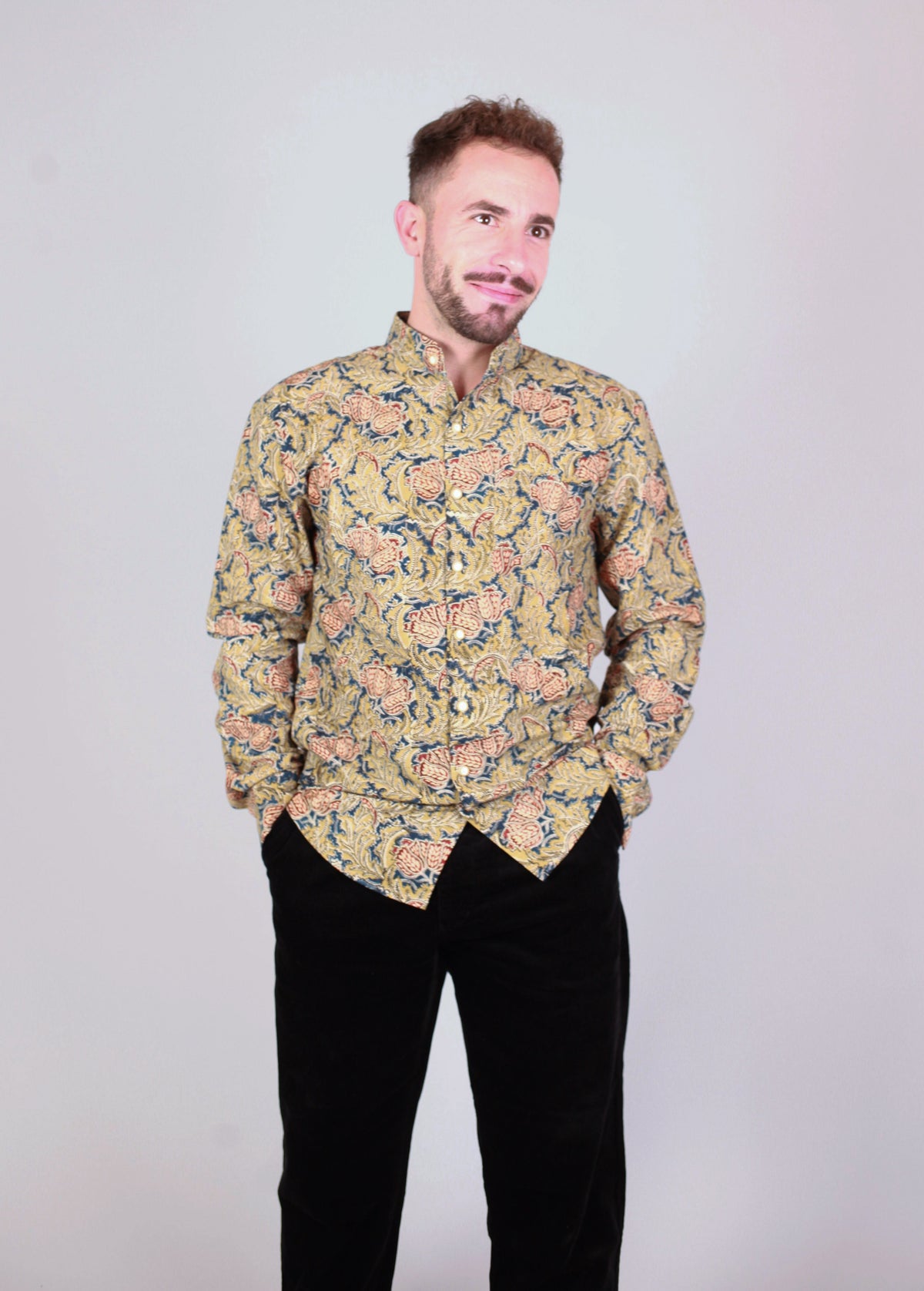 Chemise DARAMSHALA  - Imprimé Japanese Flower - Coton bio