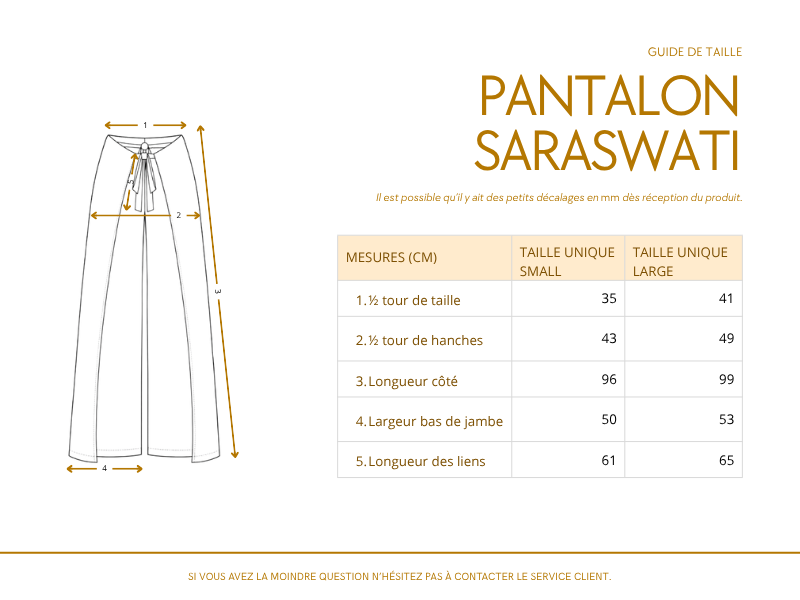 Pantalon SARASWATI - Coton bio - Imprimé Kama