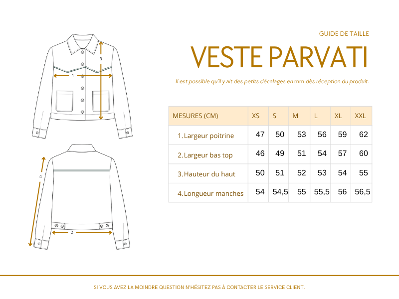 Veste PARVATI - Coton bio - Imprimé Jharana