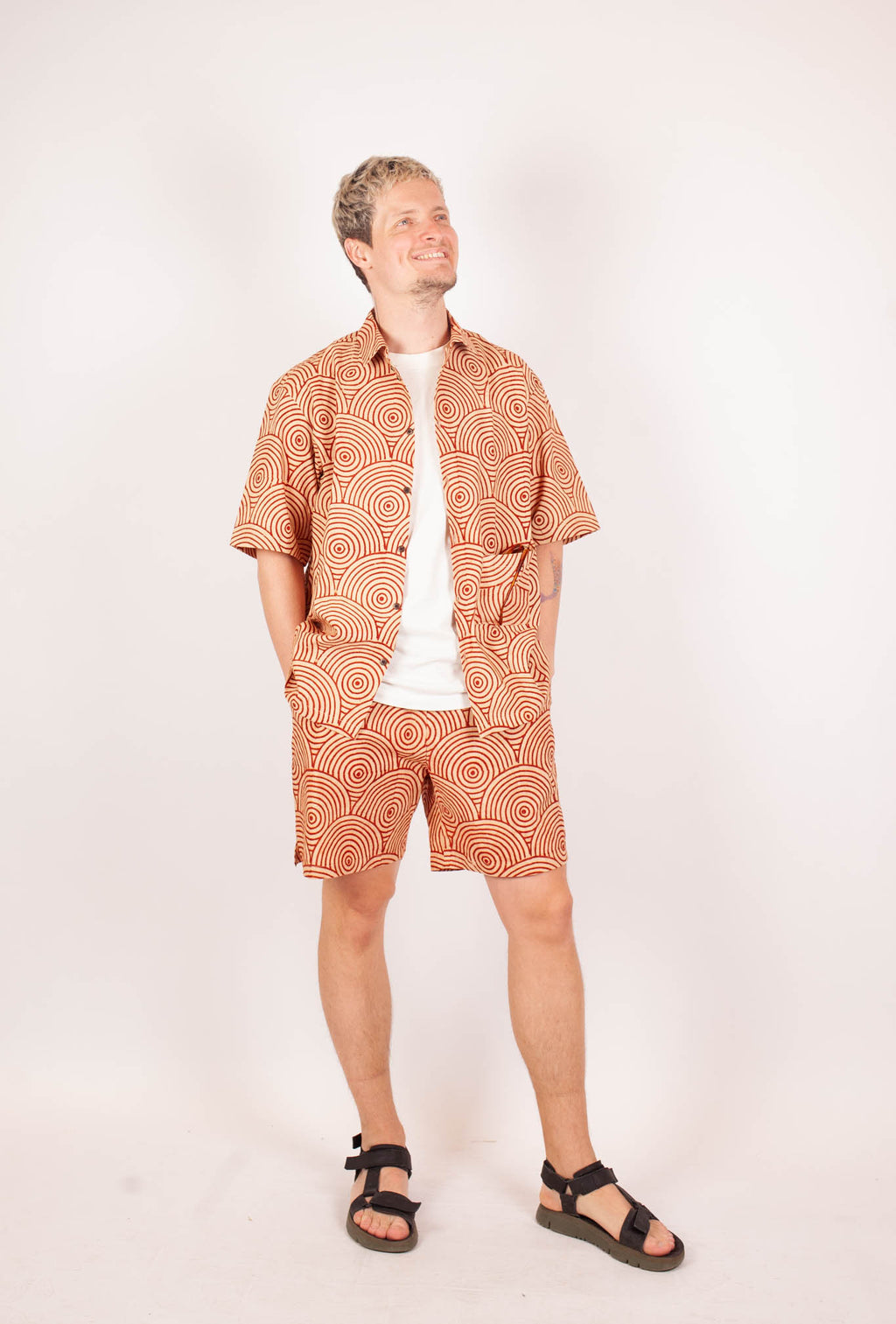 Short Bhuj -Coton bio - Imprimé UTHANA (élévation)