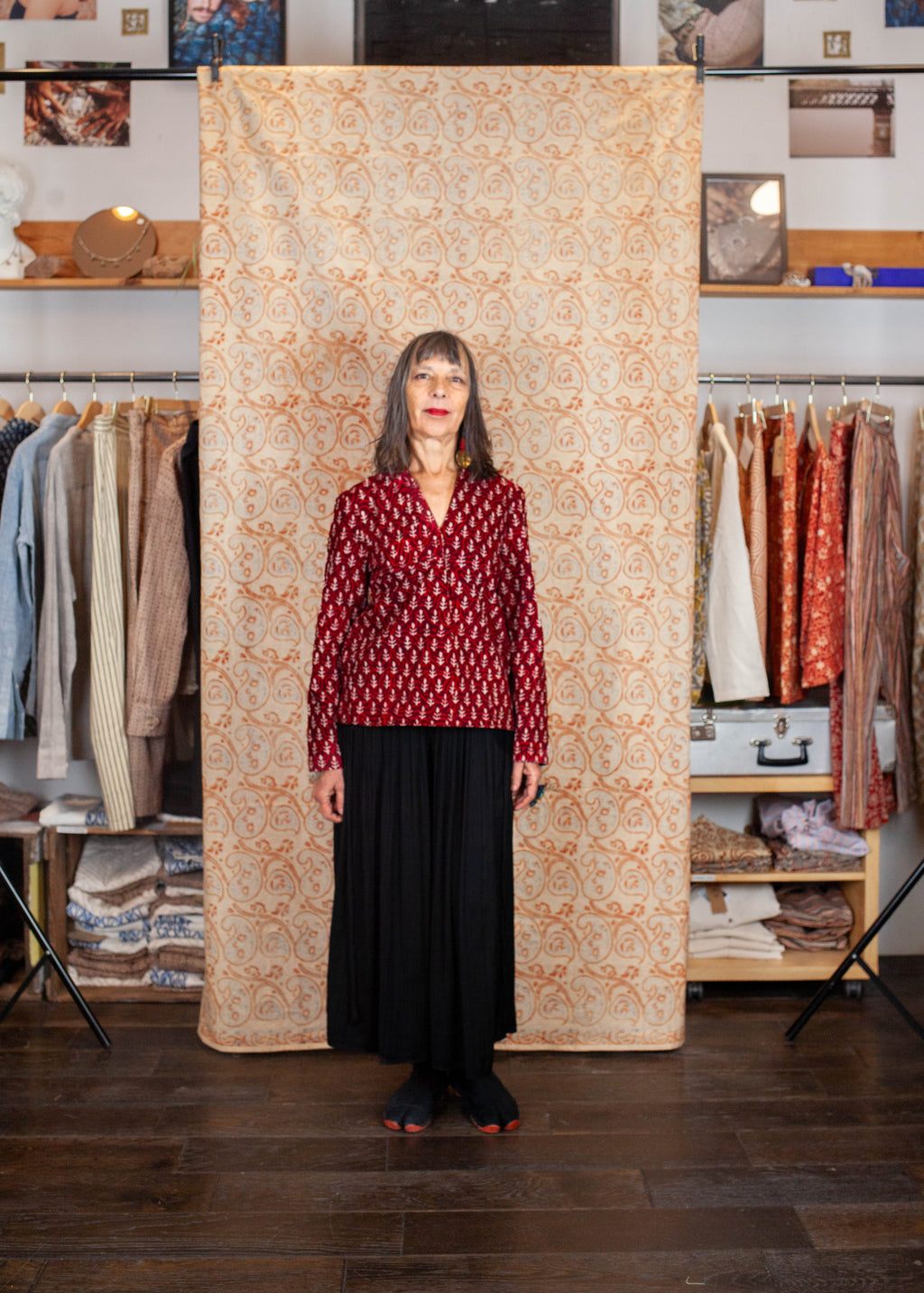 Blouse JAISALMER - Coton bio - Imprimé JYOTI (flame)