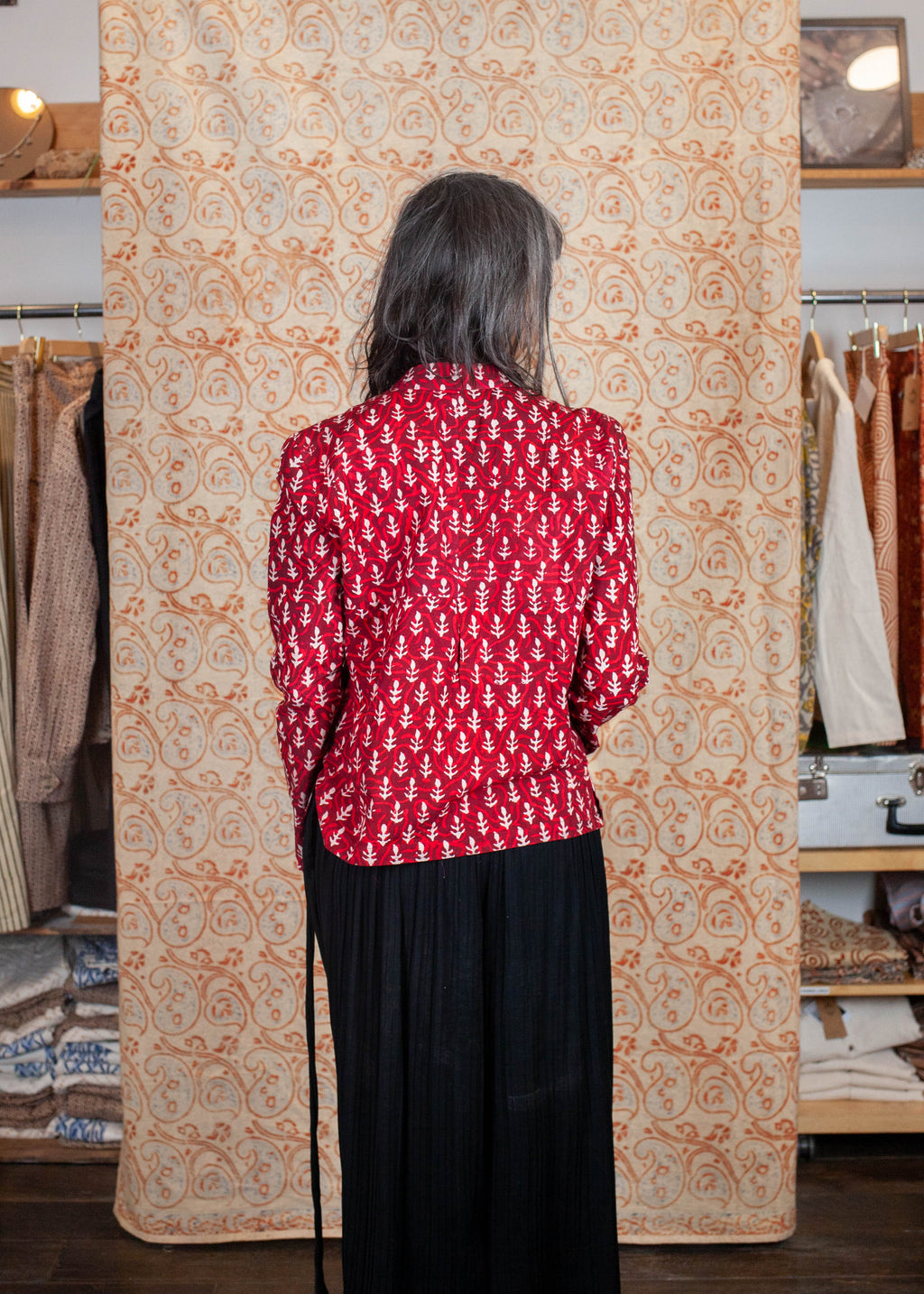 Blouse JAISALMER - Coton bio - Imprimé JYOTI (flame)