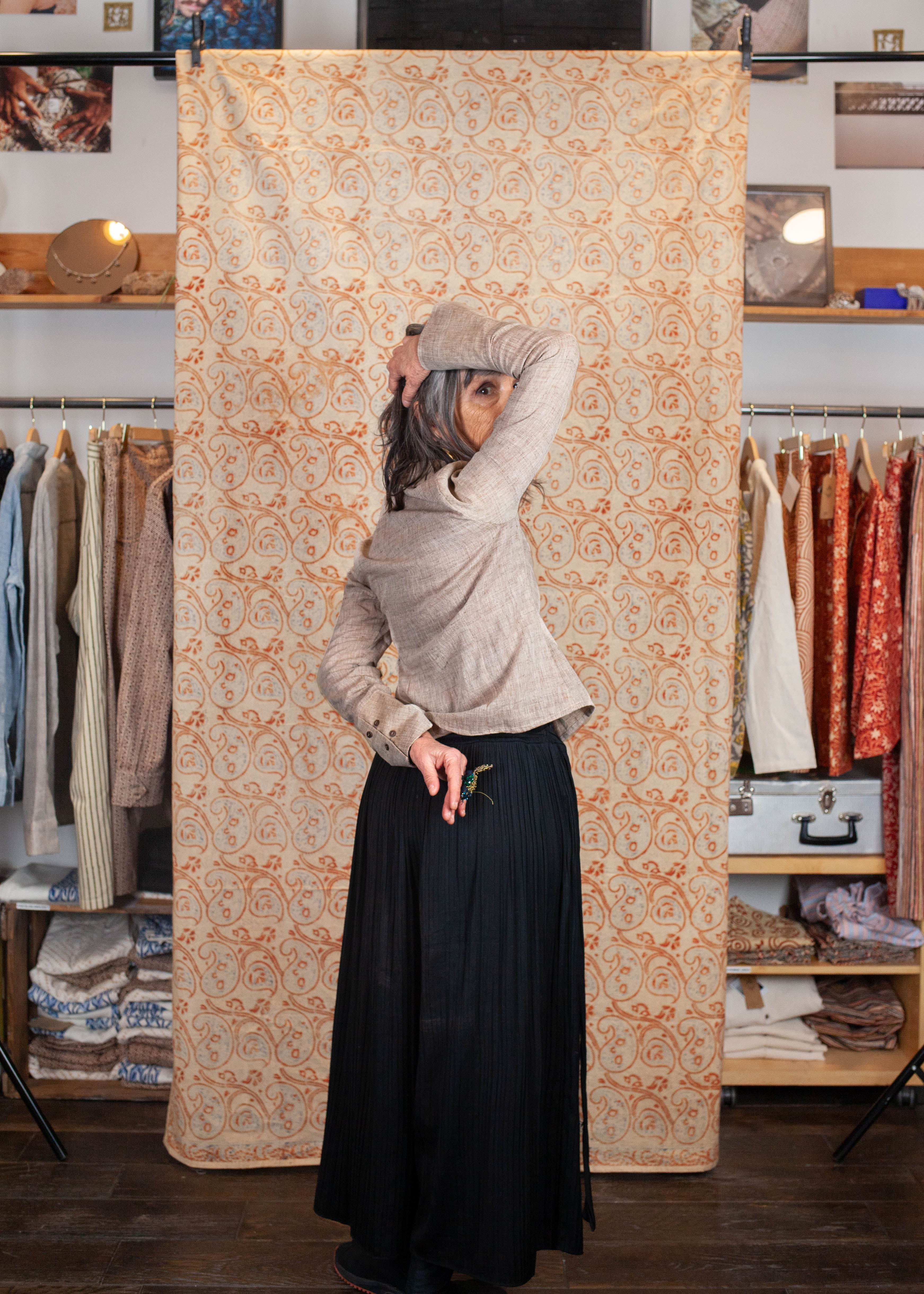 Chemise Bindu V.2 - Kala coton - Coloris KAMEL KALA