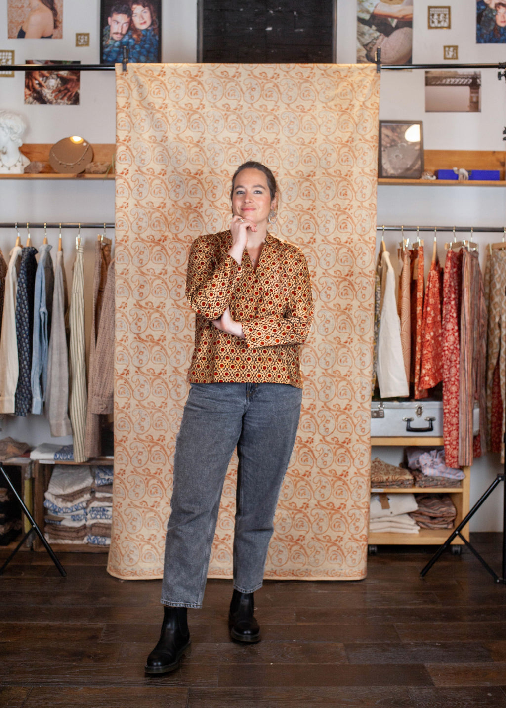 Blouse JAISALMER - Coton bio - Imprimé KENDR (centre)