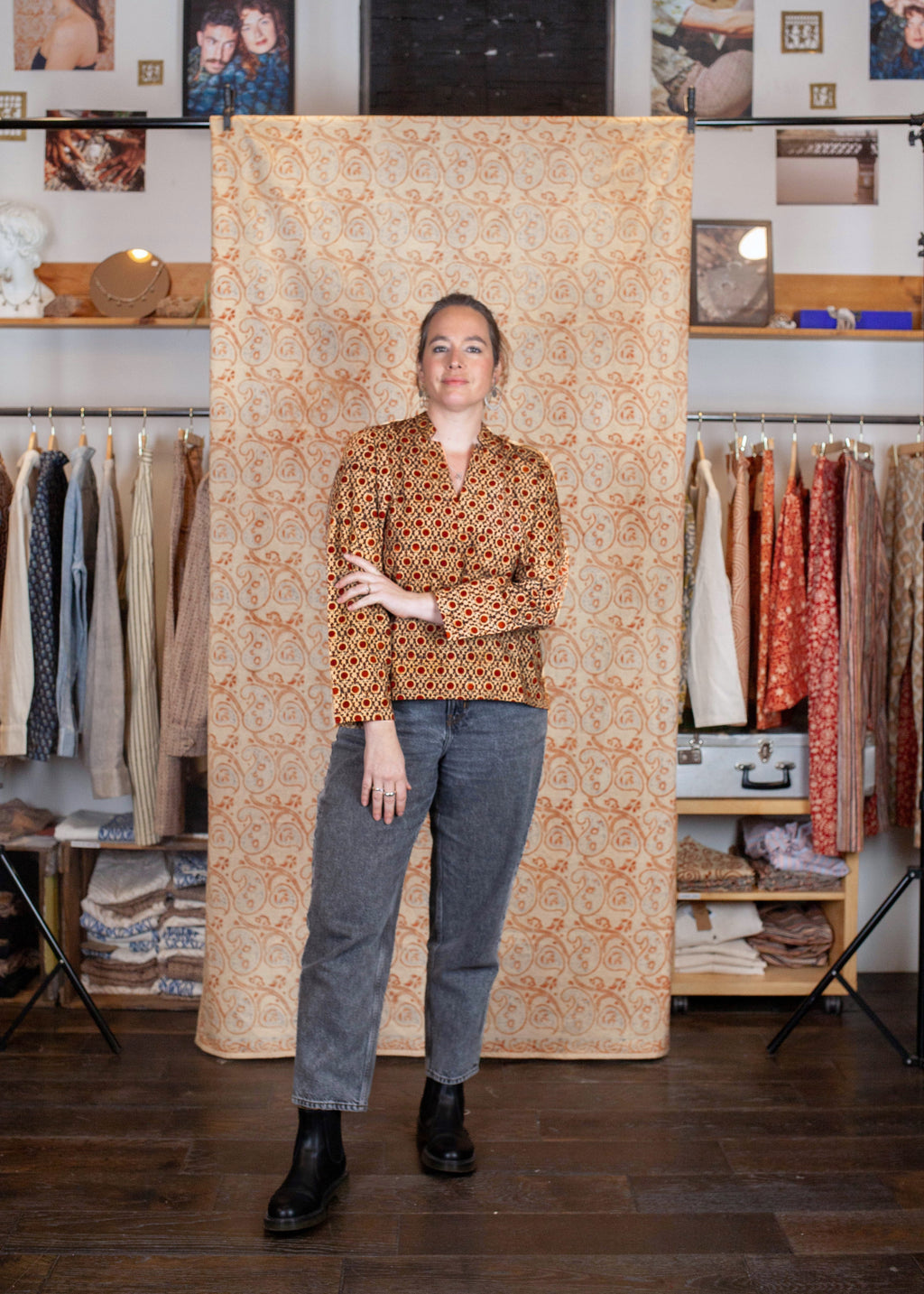 Blouse JAISALMER - Coton bio - Imprimé KENDR (centre)