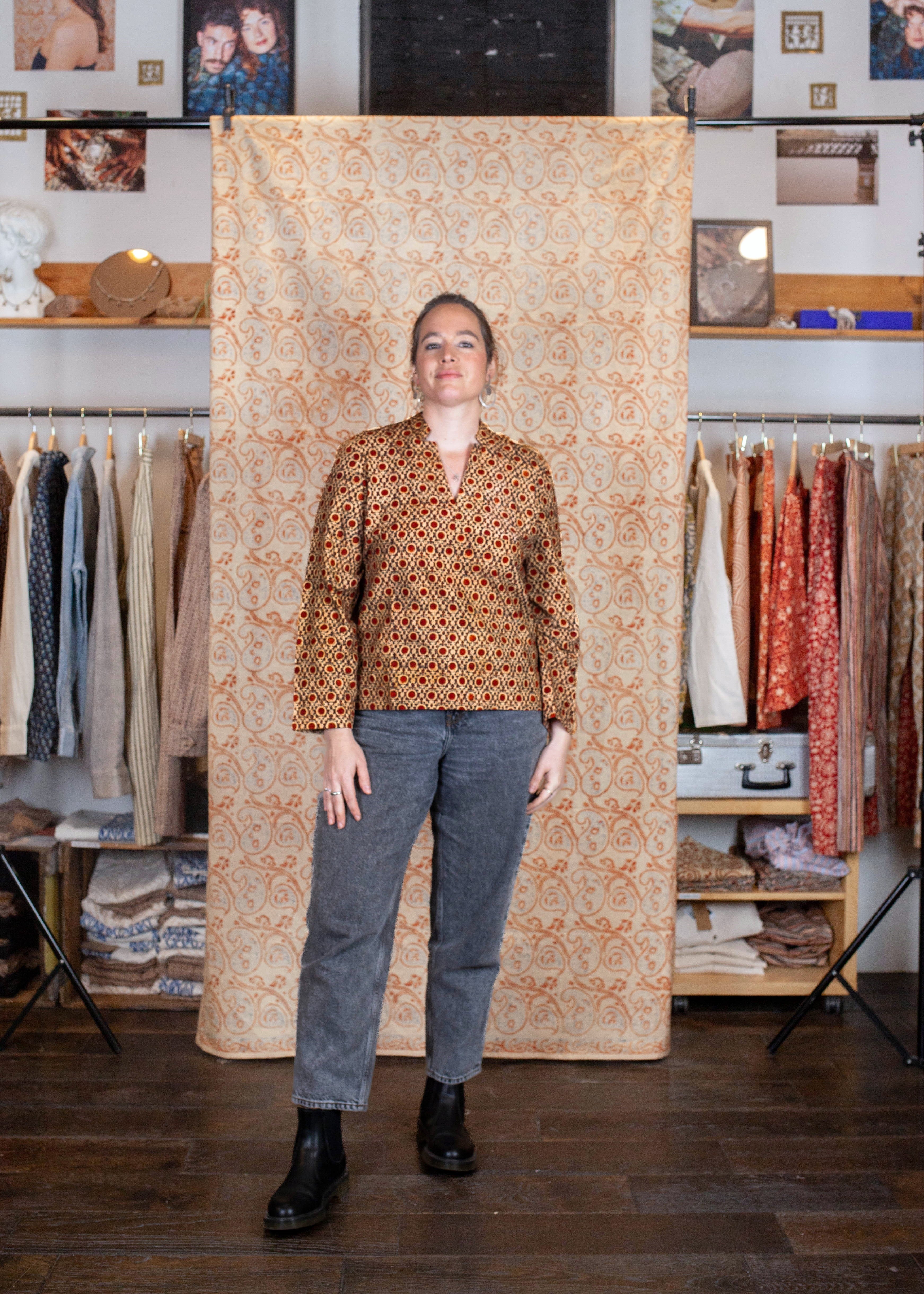 Blouse JAISALMER - Coton bio - Imprimé KENDR (centre)