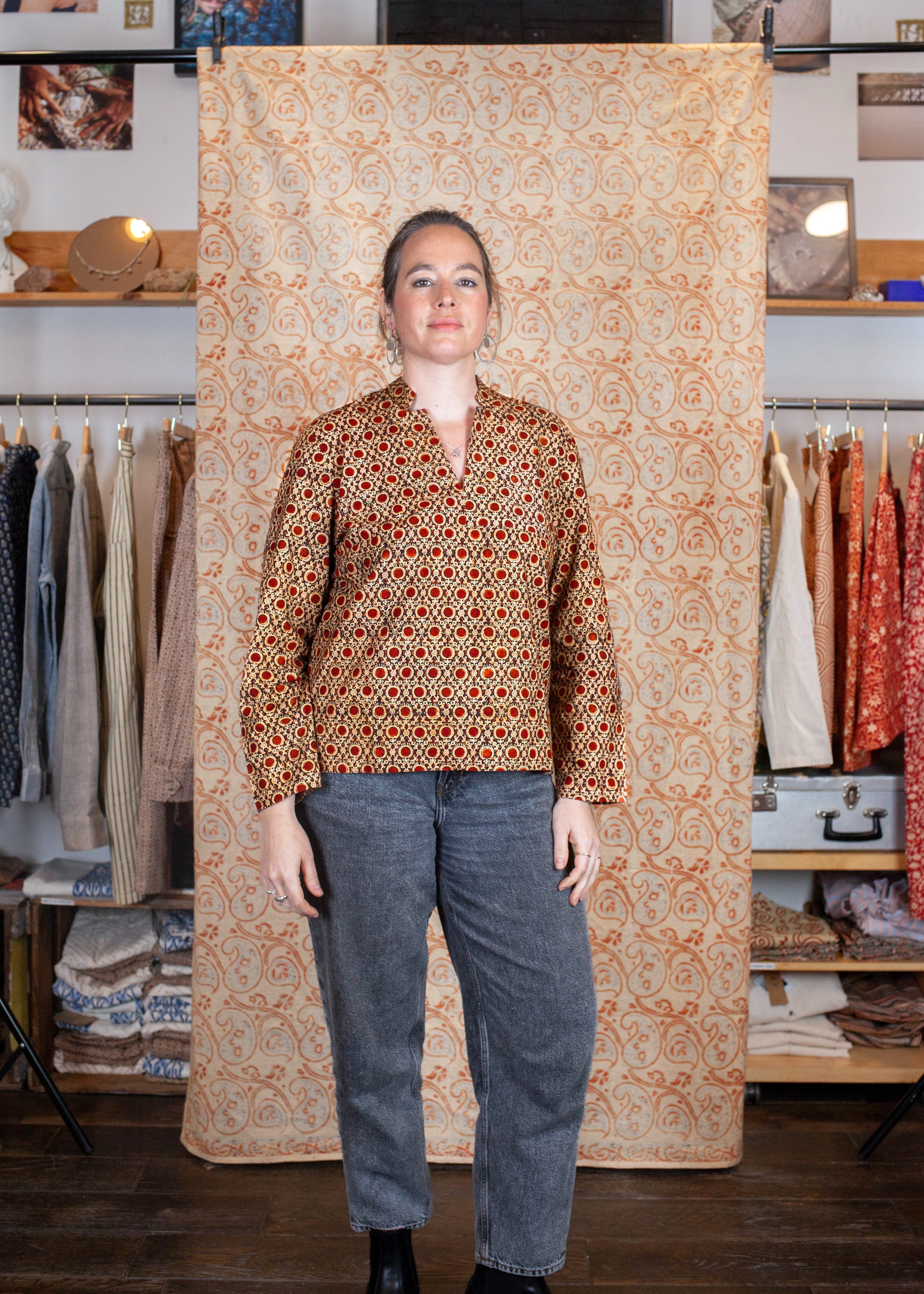 Blouse JAISALMER - Coton bio - Imprimé KENDR (centre)