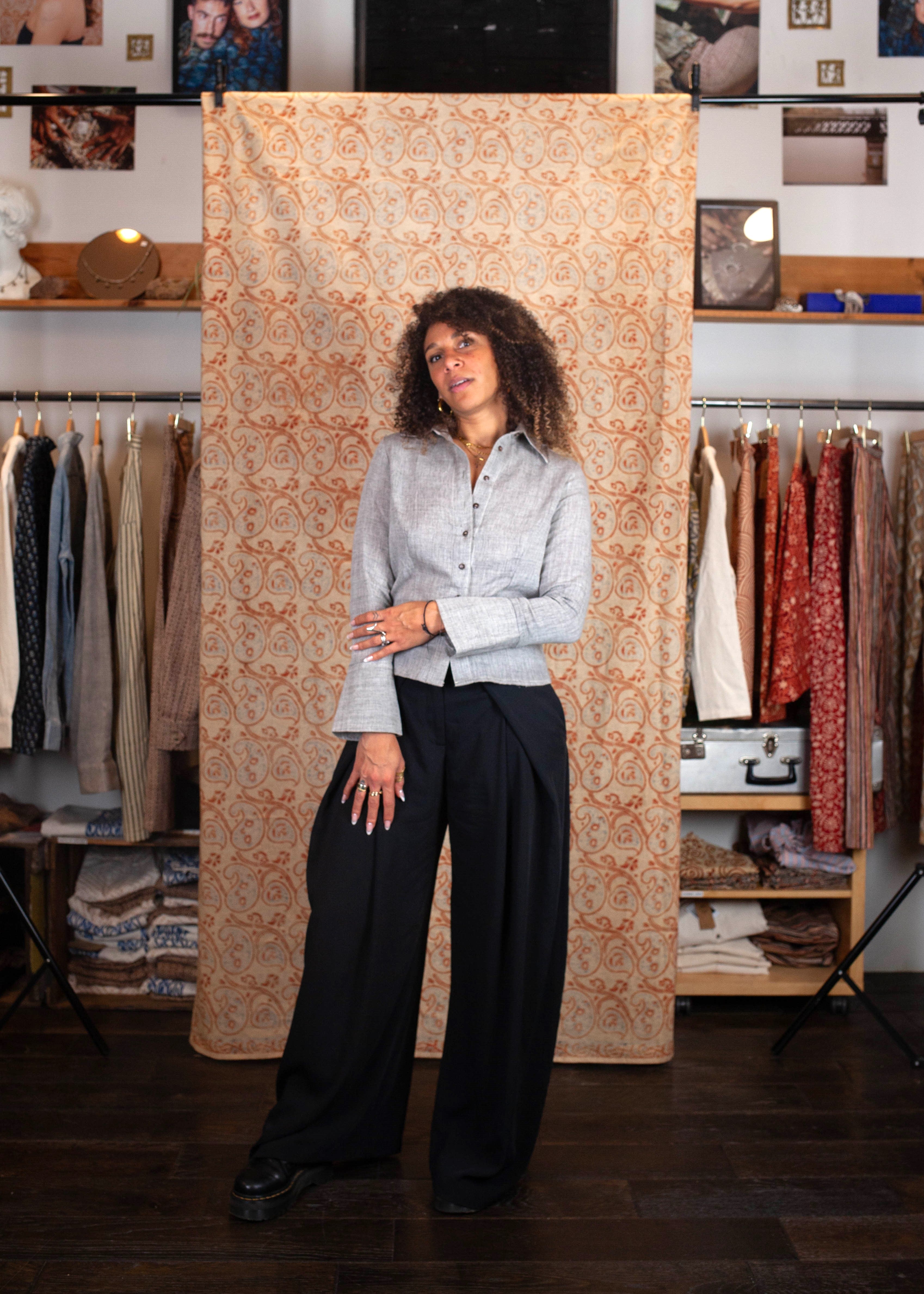 Chemise Bindu V.2 - Kala coton - Coloris GREY KALA