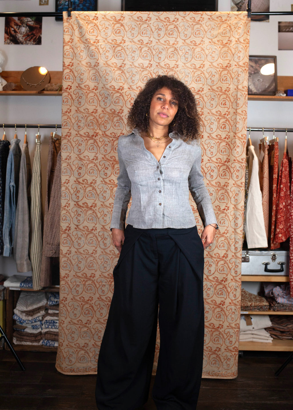 Chemise Bindu V.2 - Kala coton - Coloris GREY KALA