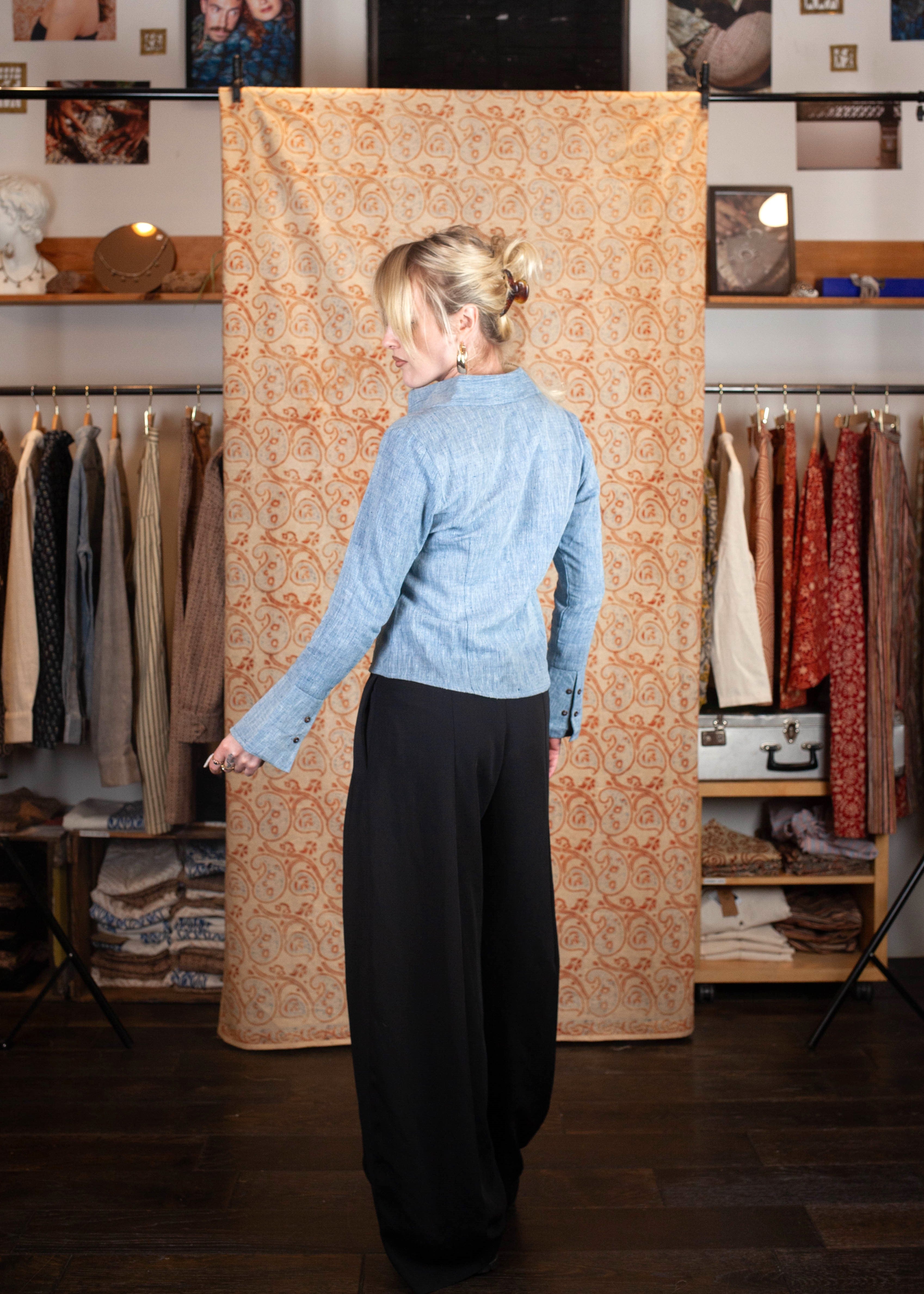 Chemise Bindu V.2 - Kala coton - Coloris BLUE KALA