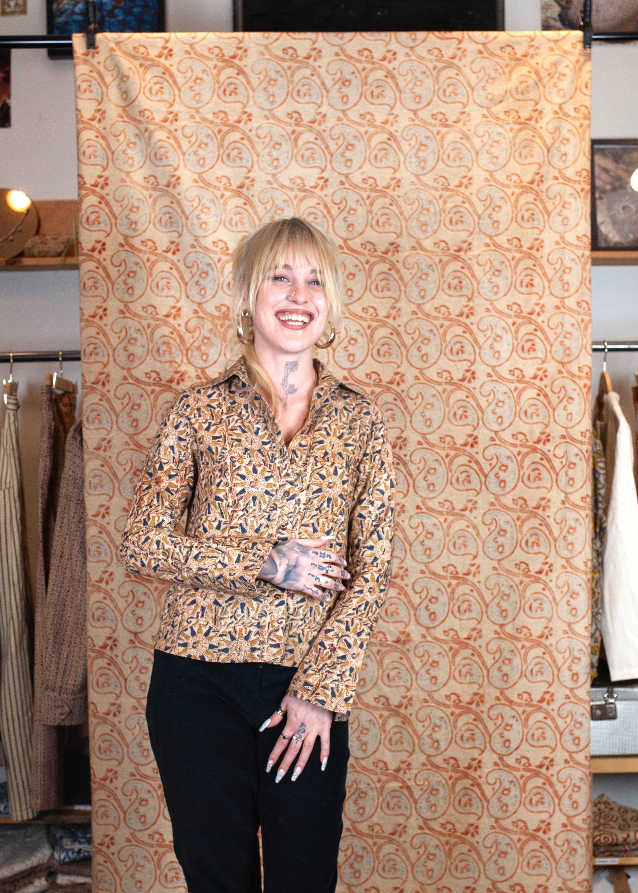 Chemise Bindu V.2 - Coton bio - Imprimé MACHALEE (poisson)
