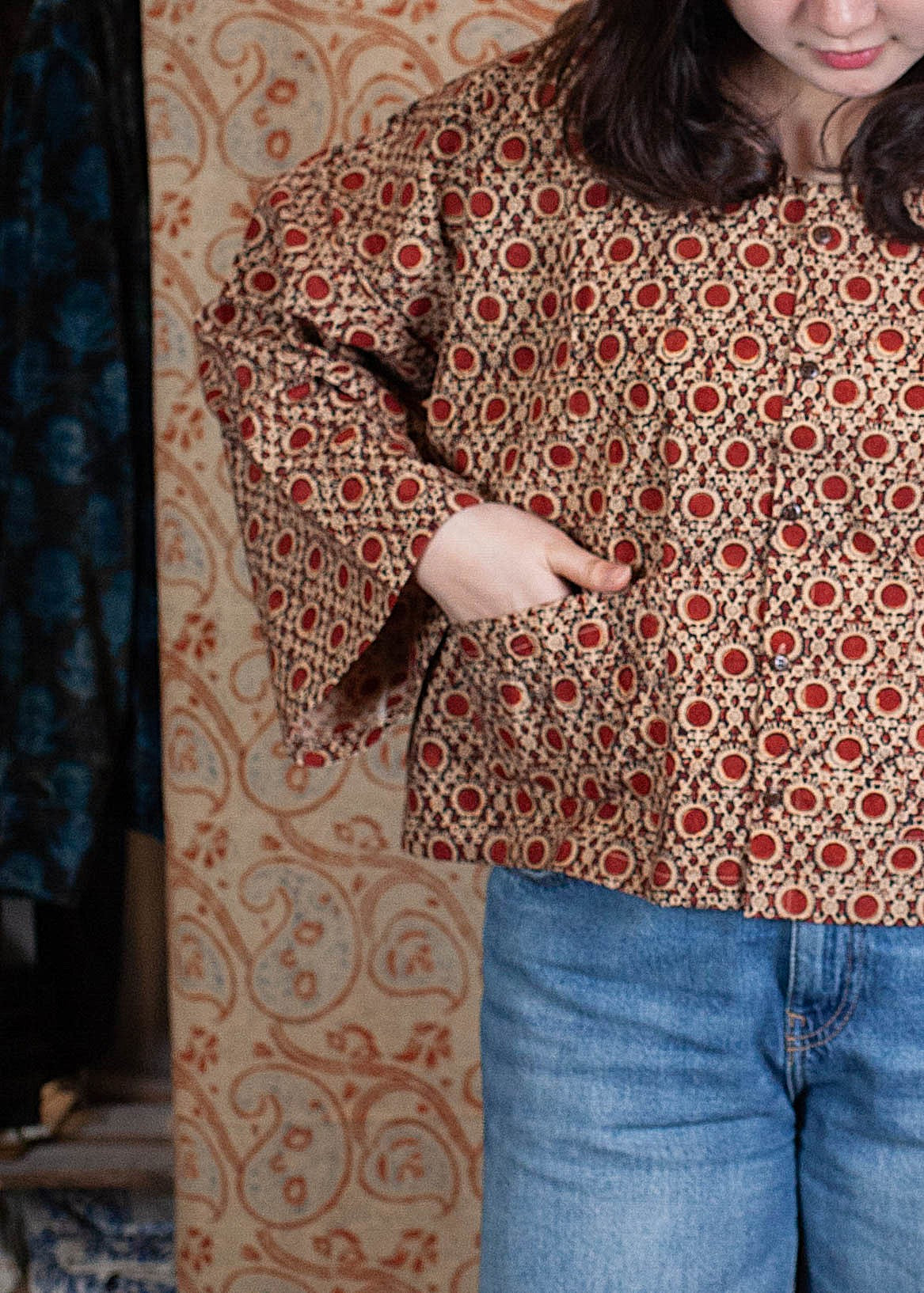 Bolero COCHIN - Coton bio - Imprimé KENDR (centre)