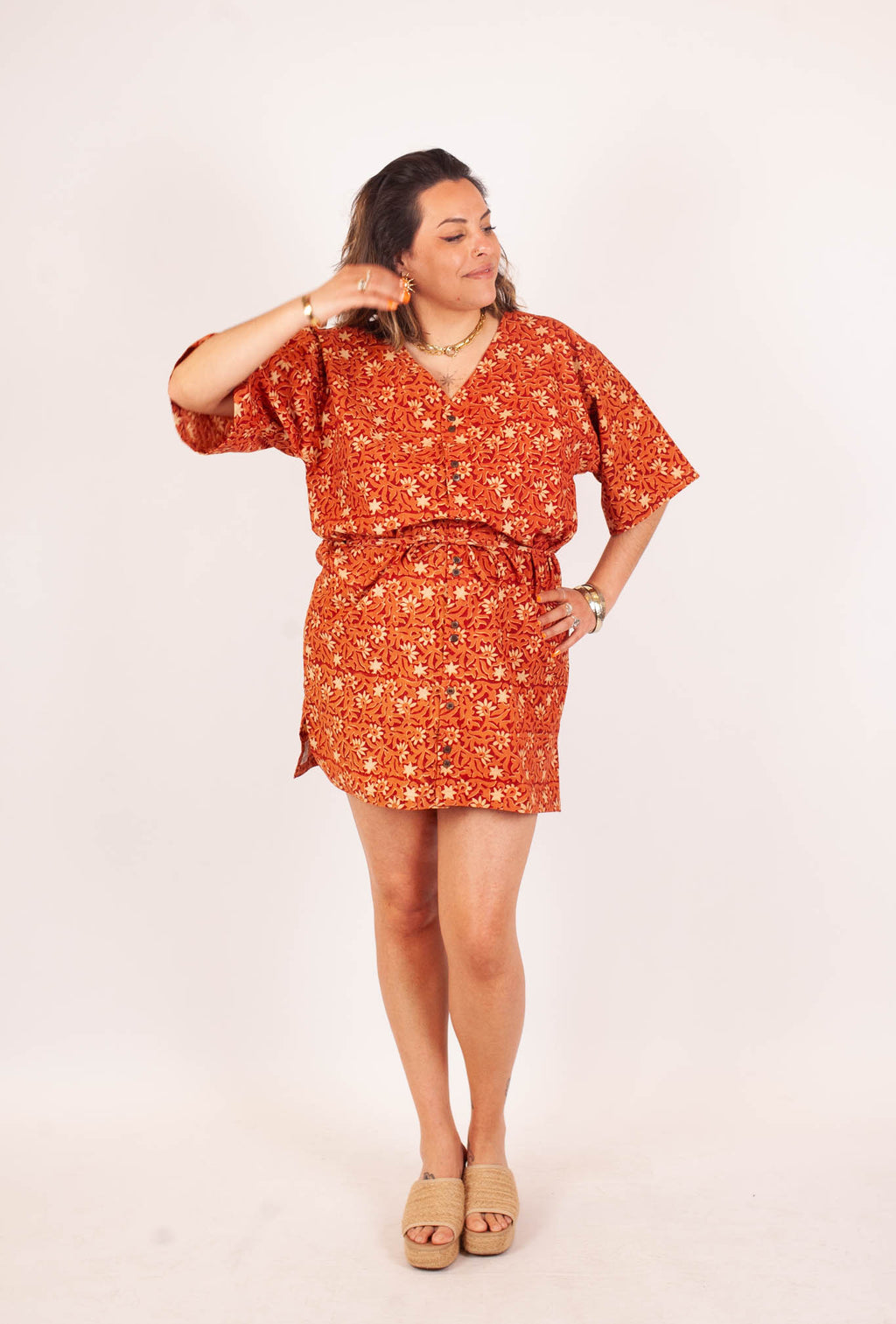 ROBE  CHENNAI - Coton bio - Imprimé KALEE (bourgeon)