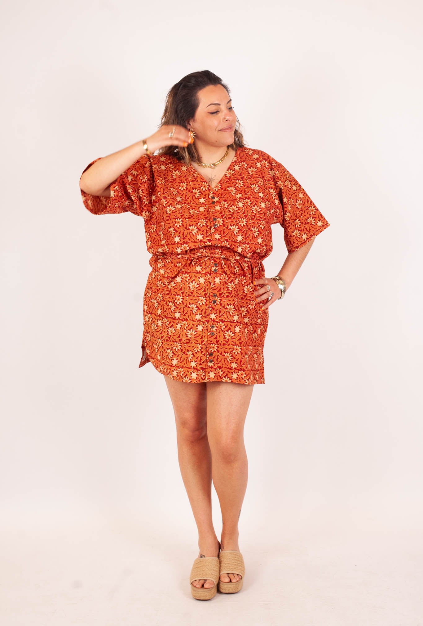 ROBE  CHENNAI - Coton bio - Imprimé KALEE (bourgeon)