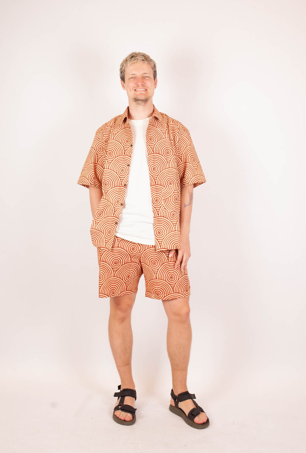 Short Bhuj -Coton bio - Imprimé UTHANA (élévation)