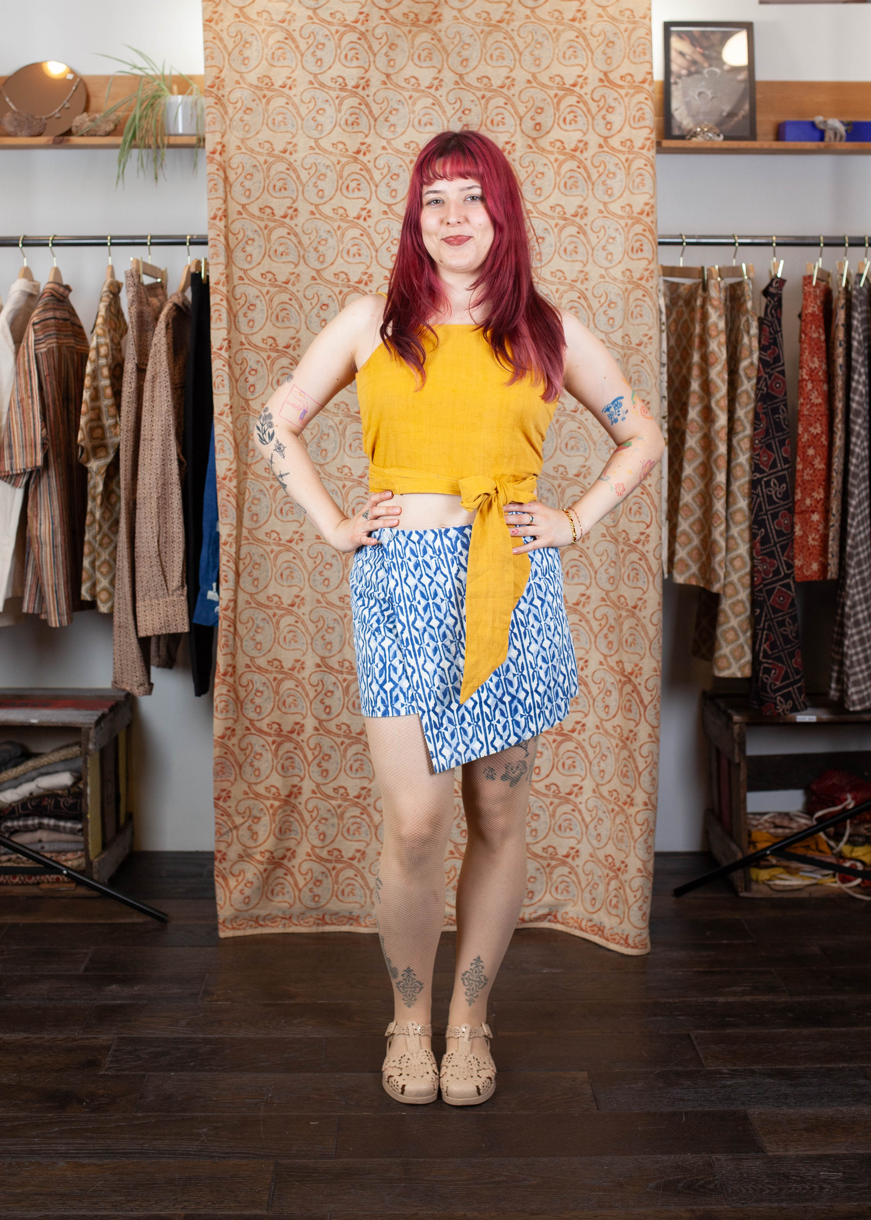 Top Mounica -Orange Kala