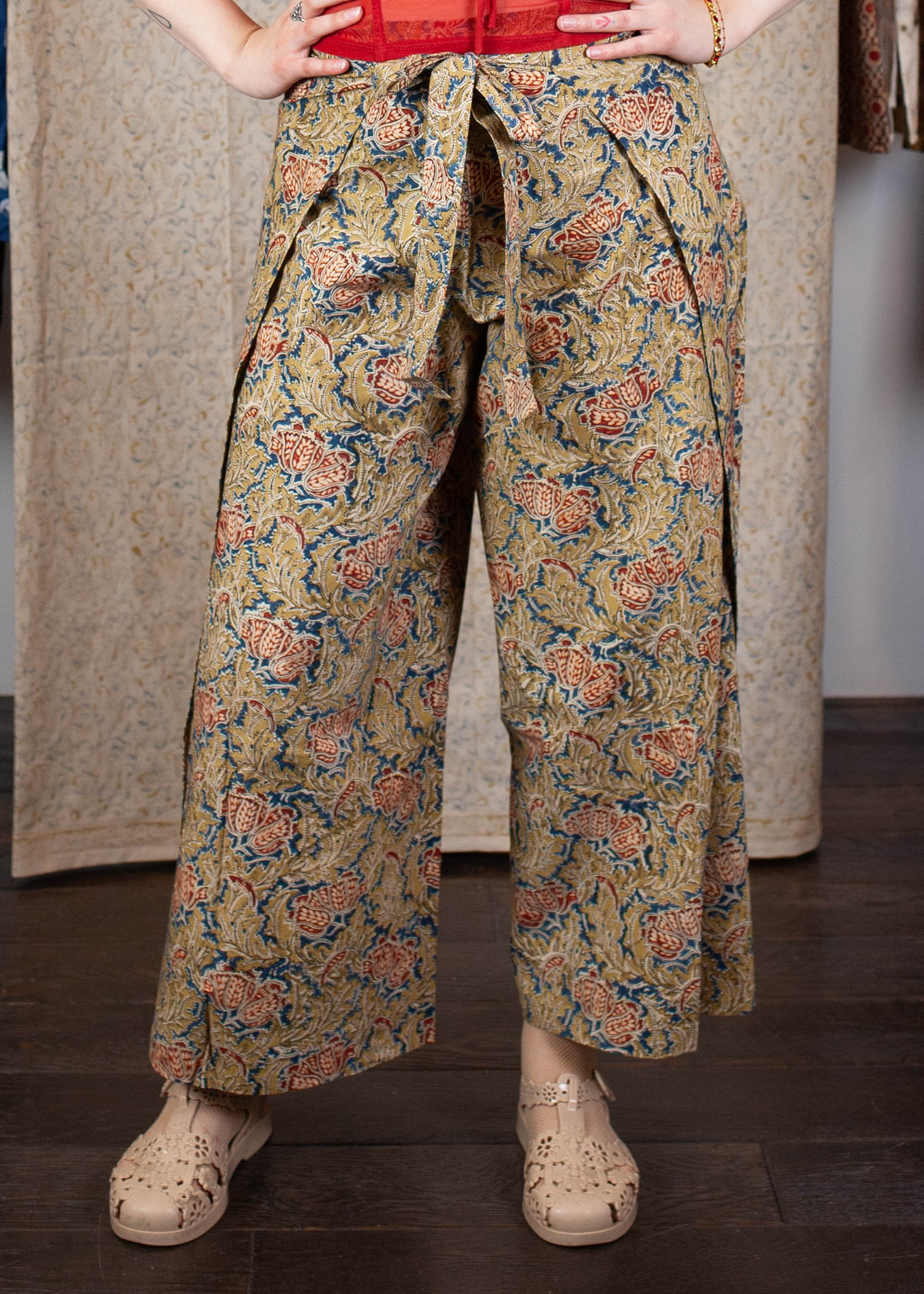 Pantalon SARASWATI - Coton bio - Imprimé Japanese Flower