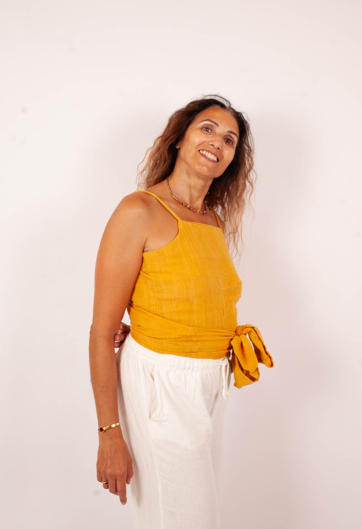 Top Mounica -Orange Kala
