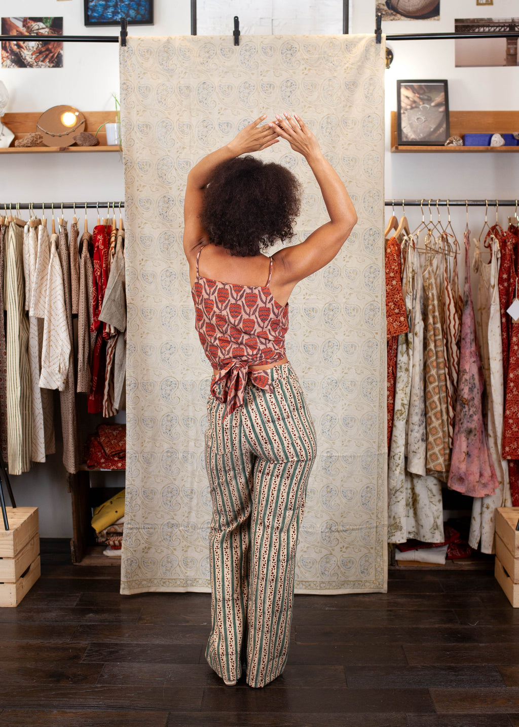 Pantalon GWALIOR - Coton bio - Coloris JASMIN