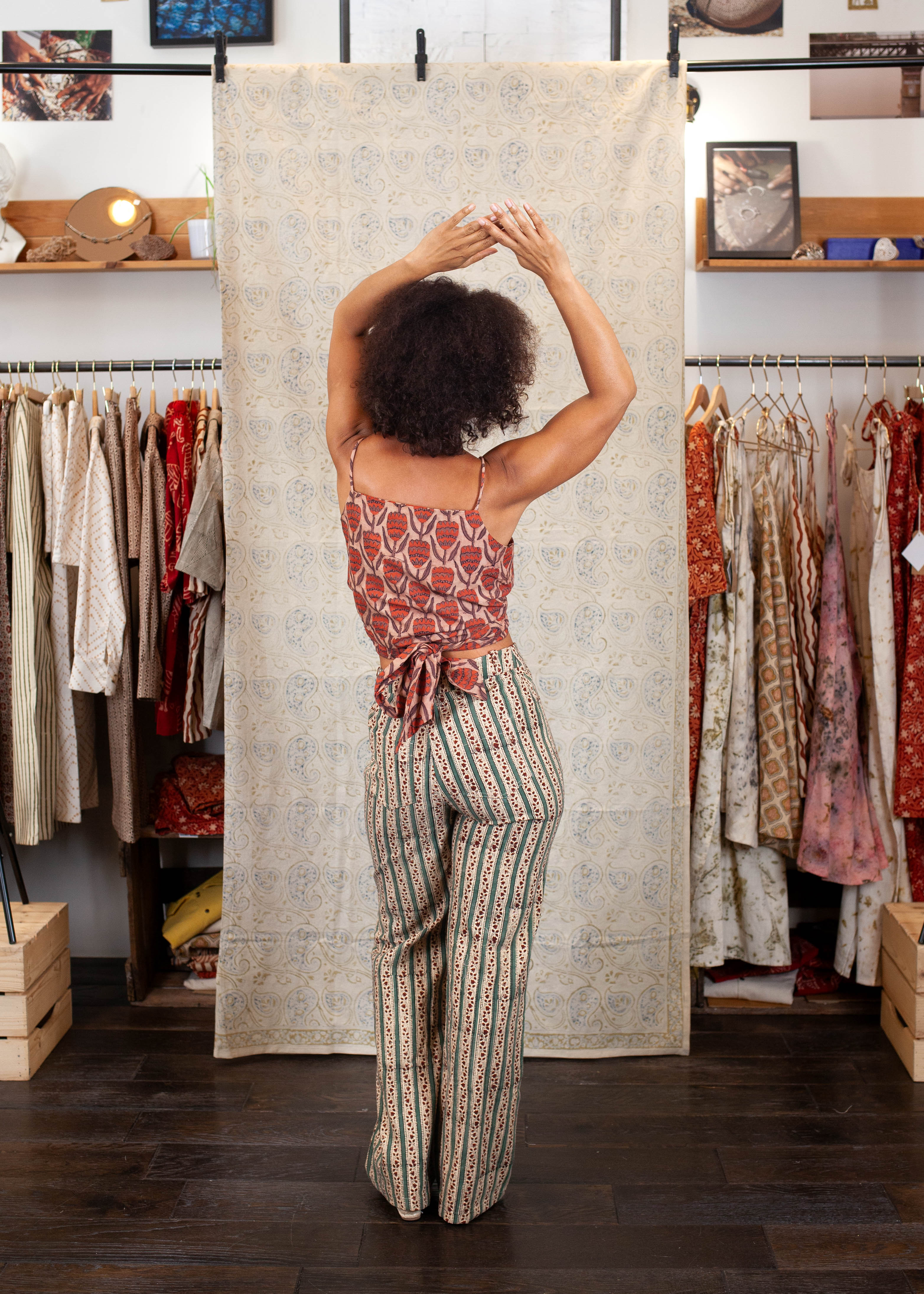 Pantalon GWALIOR - Coton bio - Coloris JASMIN