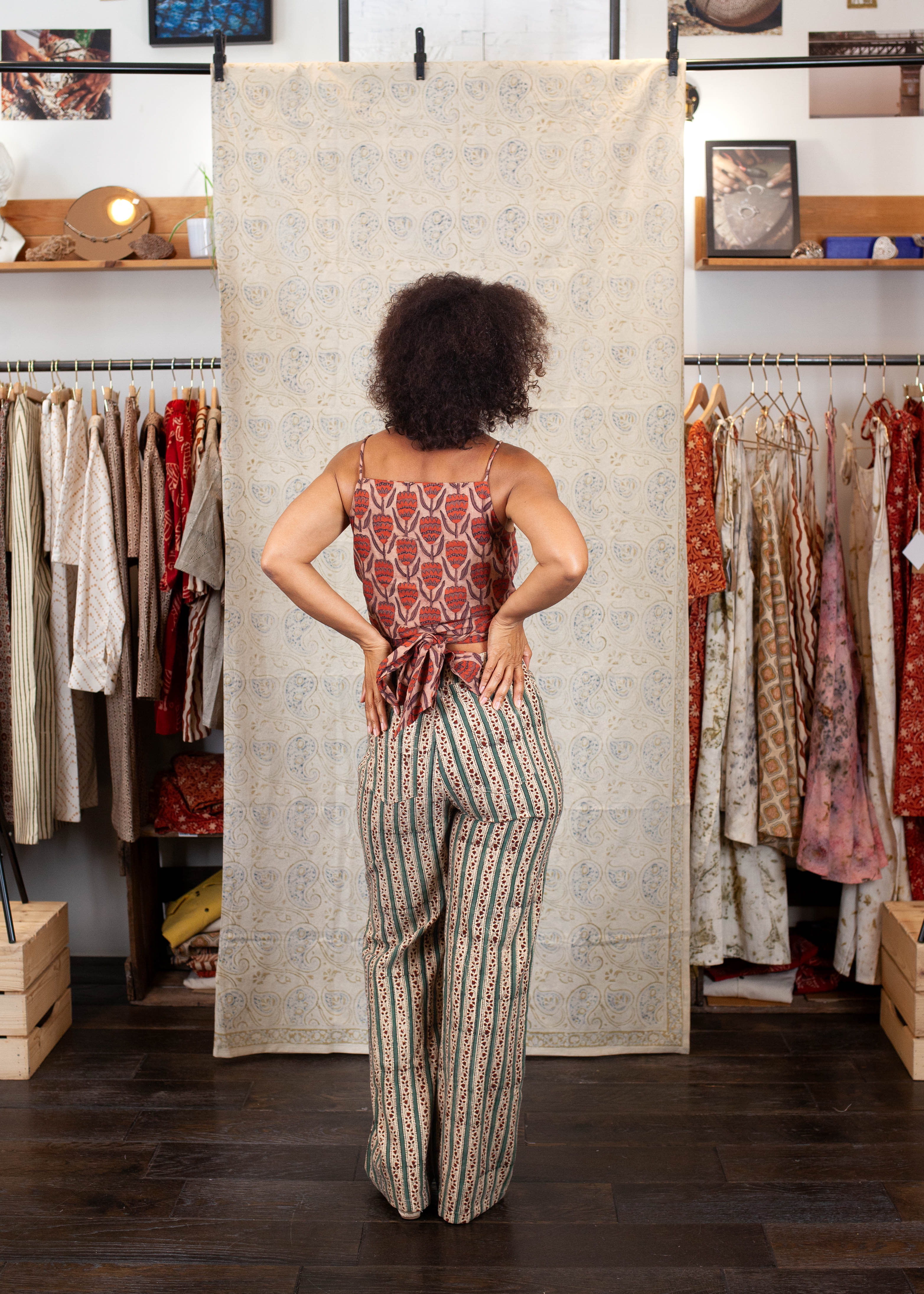 Pantalon GWALIOR - Coton bio - Coloris JASMIN