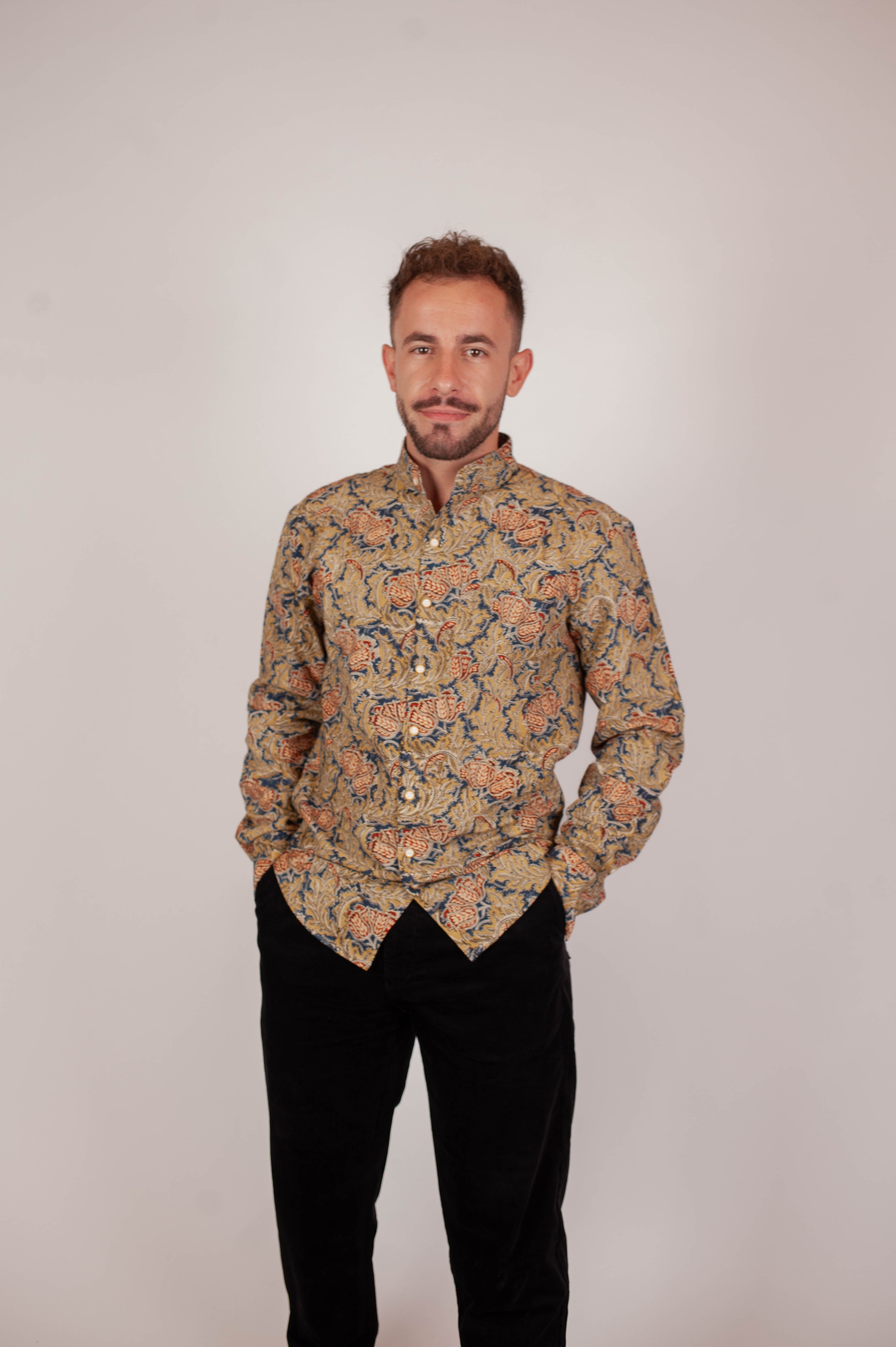 Chemise DARAMSHALA  - Imprimé Japanese Flower - Coton bio