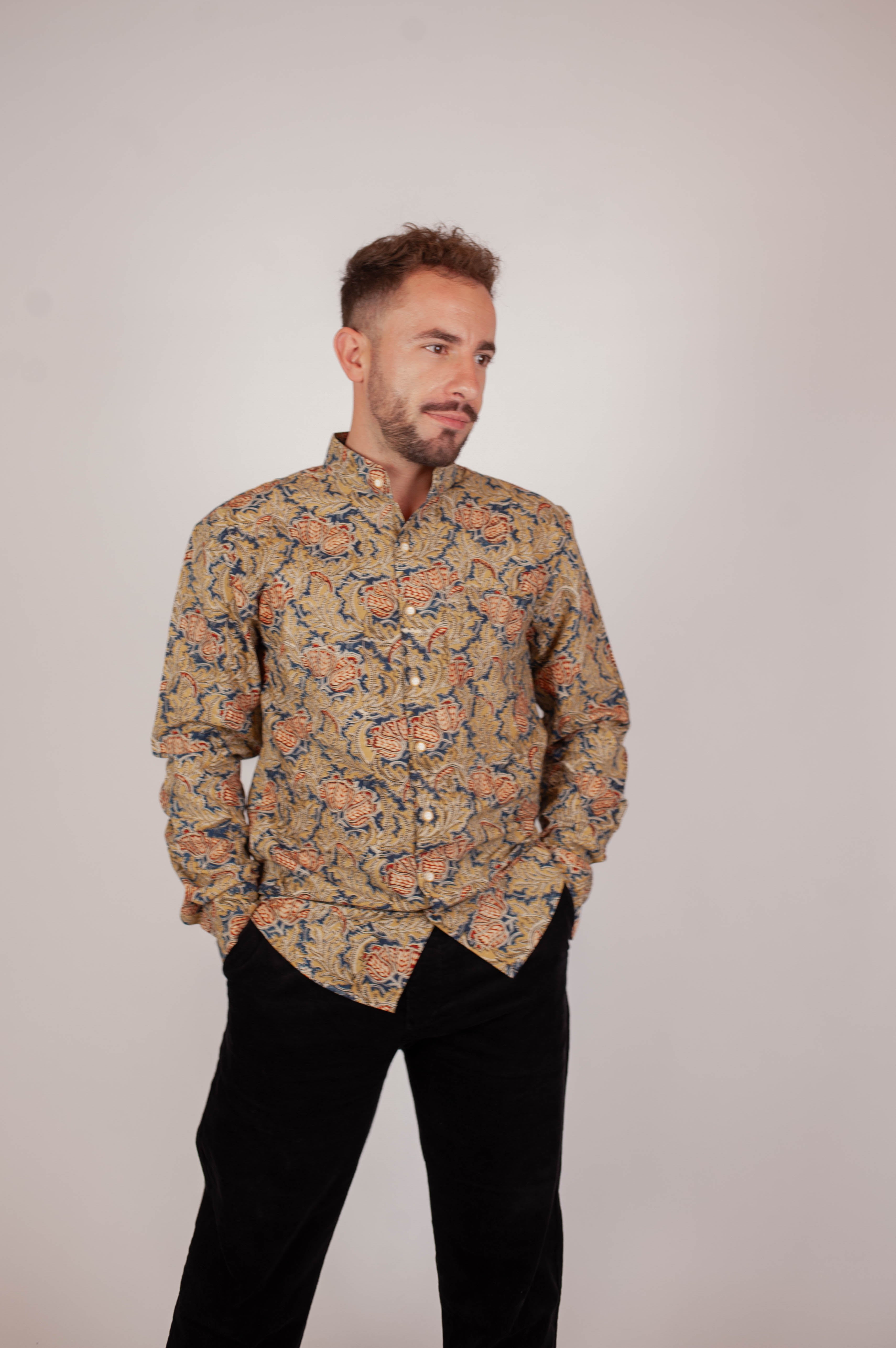 Chemise DARAMSHALA  - Imprimé Japanese Flower - Coton bio