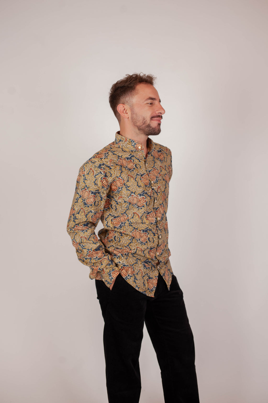 Chemise DARAMSHALA  - Imprimé Japanese Flower - Coton bio