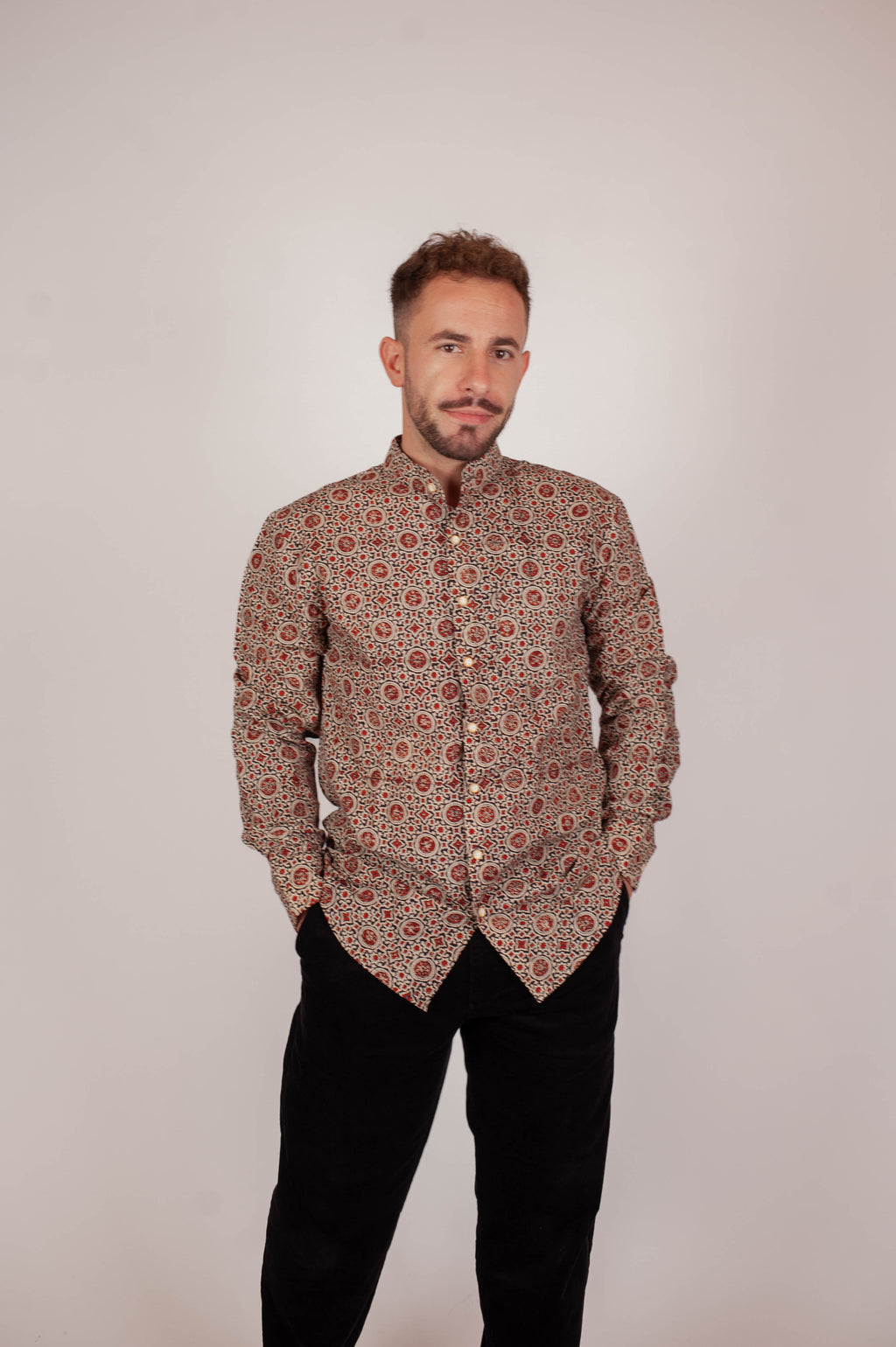 Chemise DARAMSHALA  - Imprimé Mojaik - Coton bio