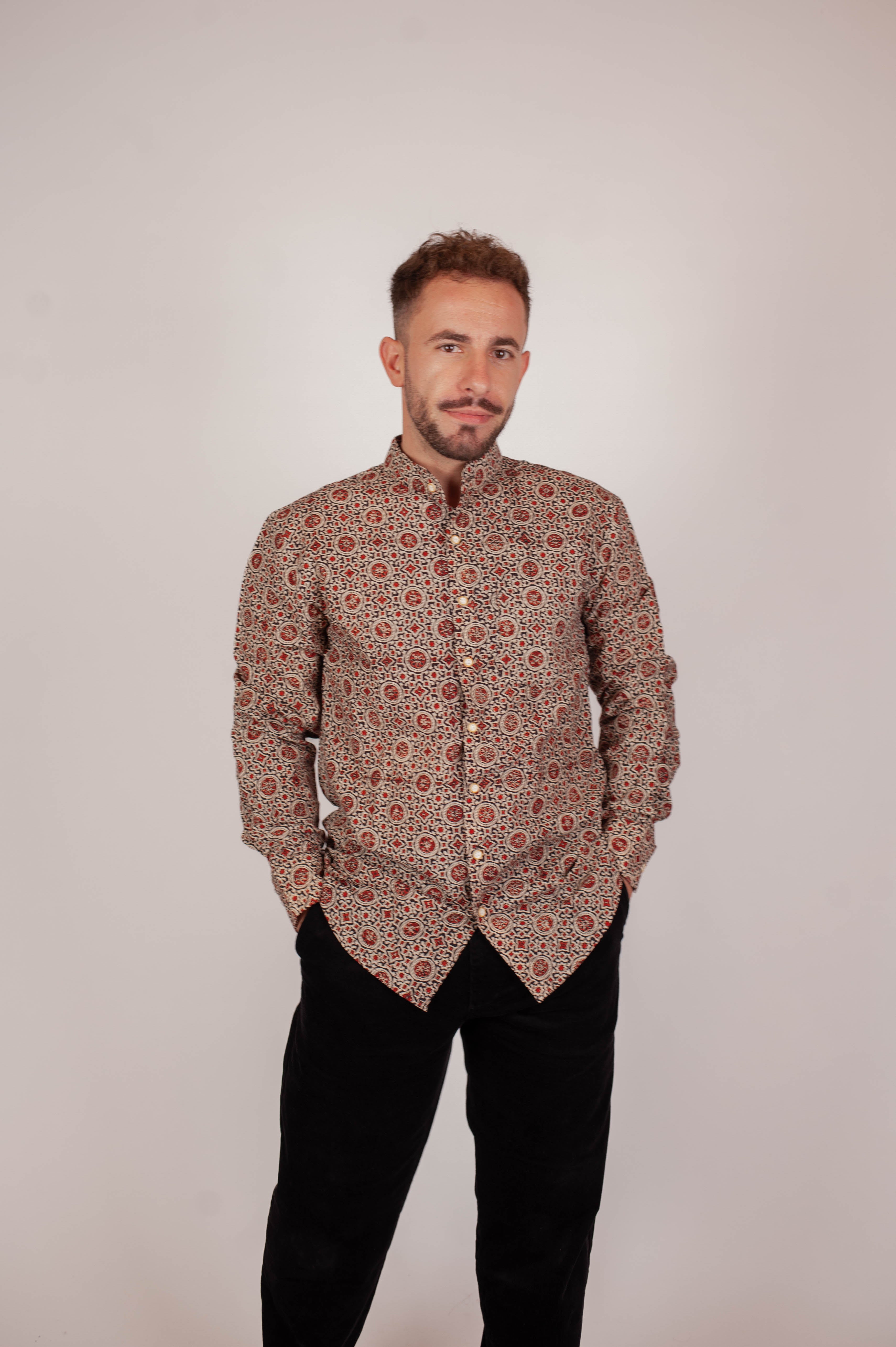 Chemise DARAMSHALA  - Imprimé Mojaik - Coton bio