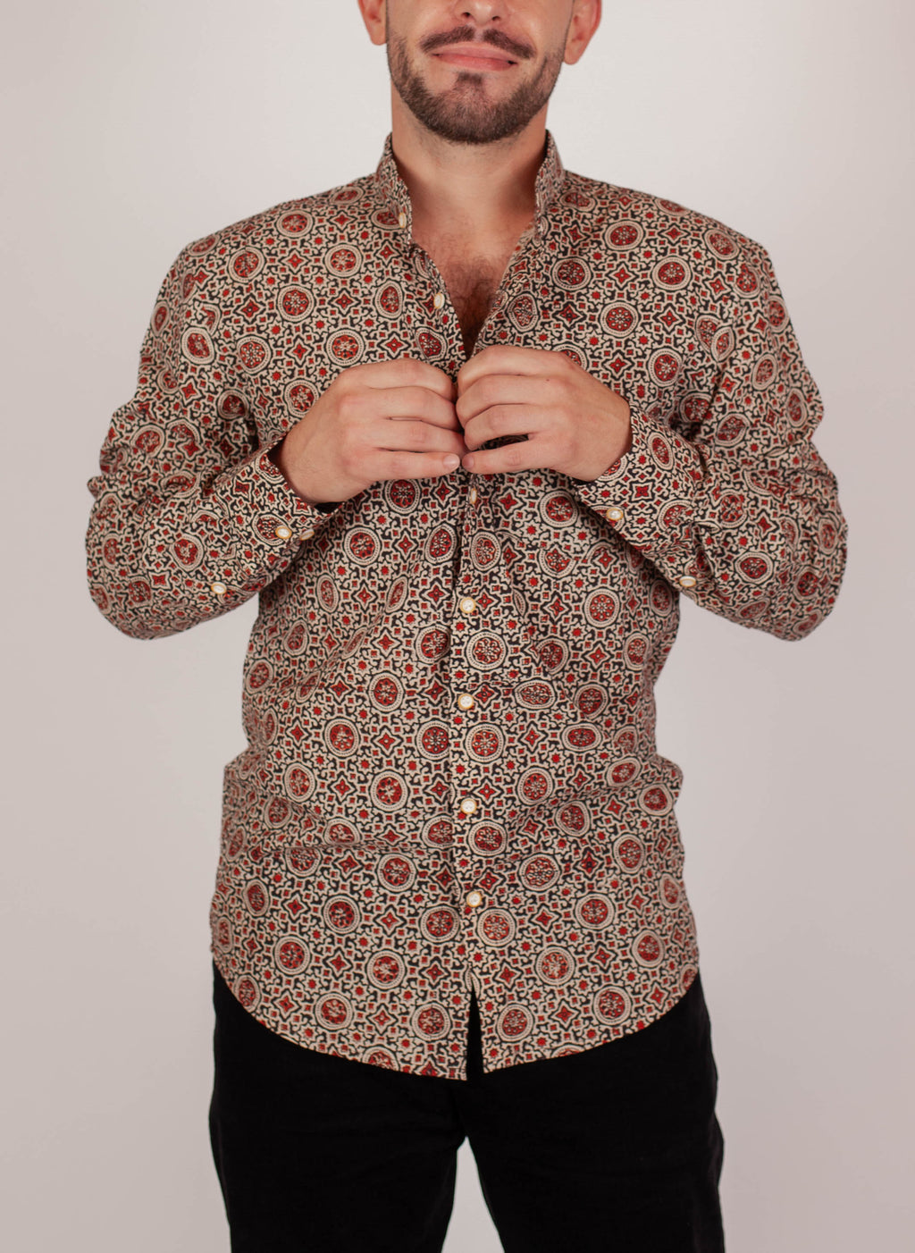 Chemise DARAMSHALA  - Imprimé Mojaik - Coton bio