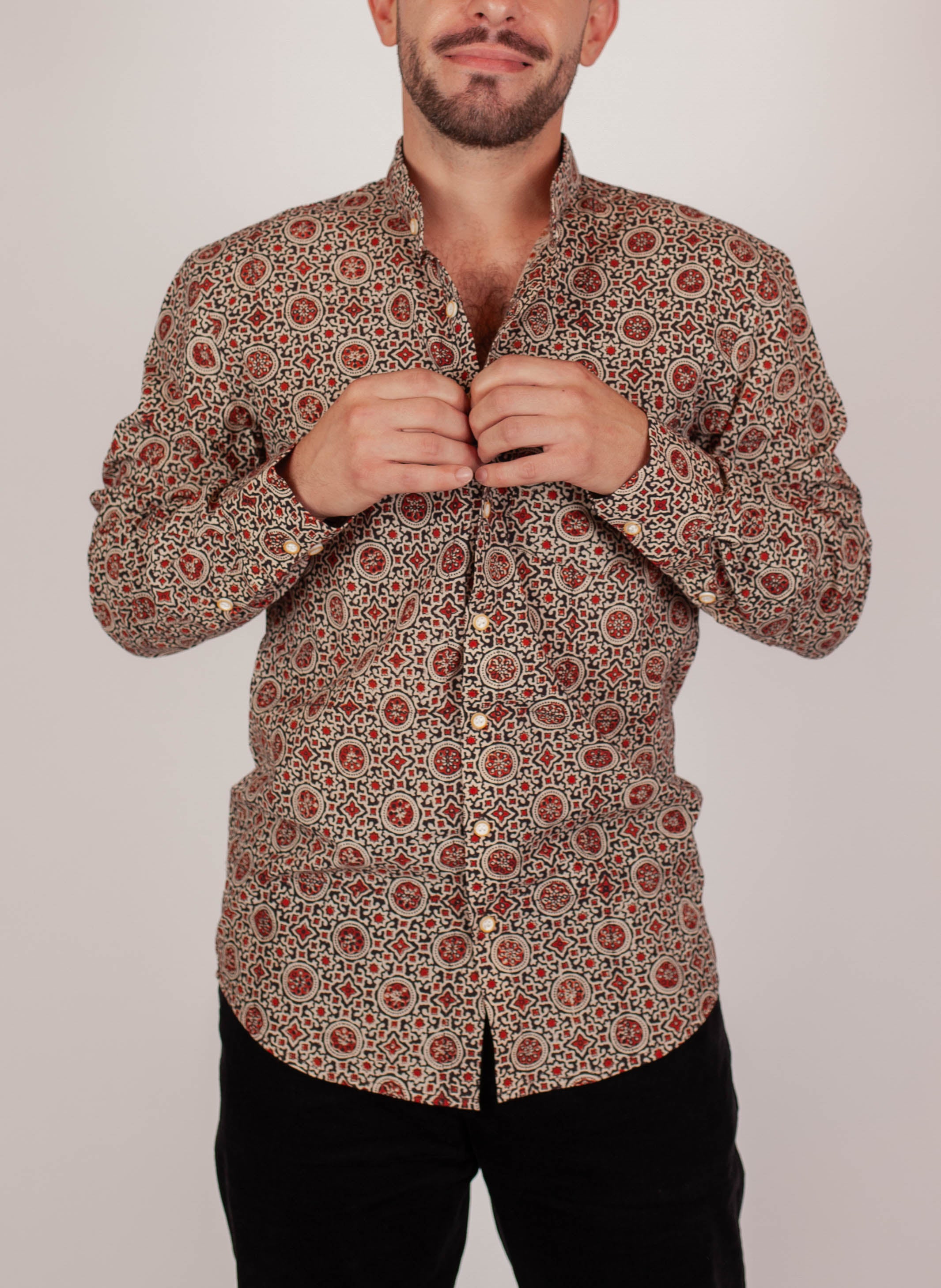 Chemise DARAMSHALA  - Imprimé Mojaik - Coton bio