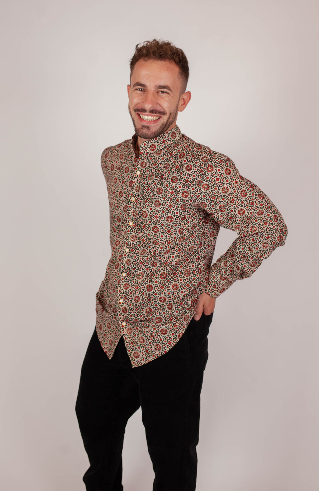 Chemise DARAMSHALA  - Imprimé Mojaik - Coton bio