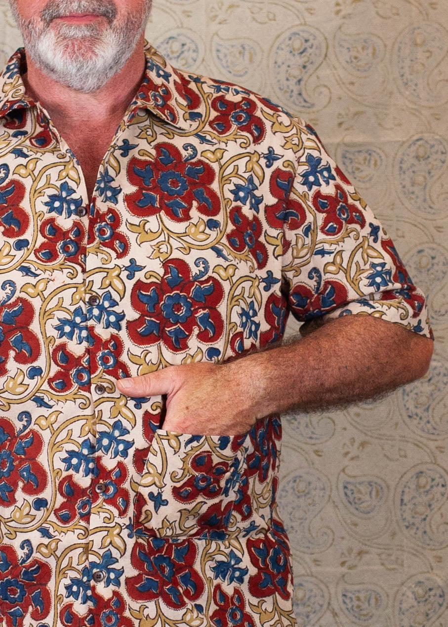 Chemise Linga - COTON BIO - Imprimé LOTUS