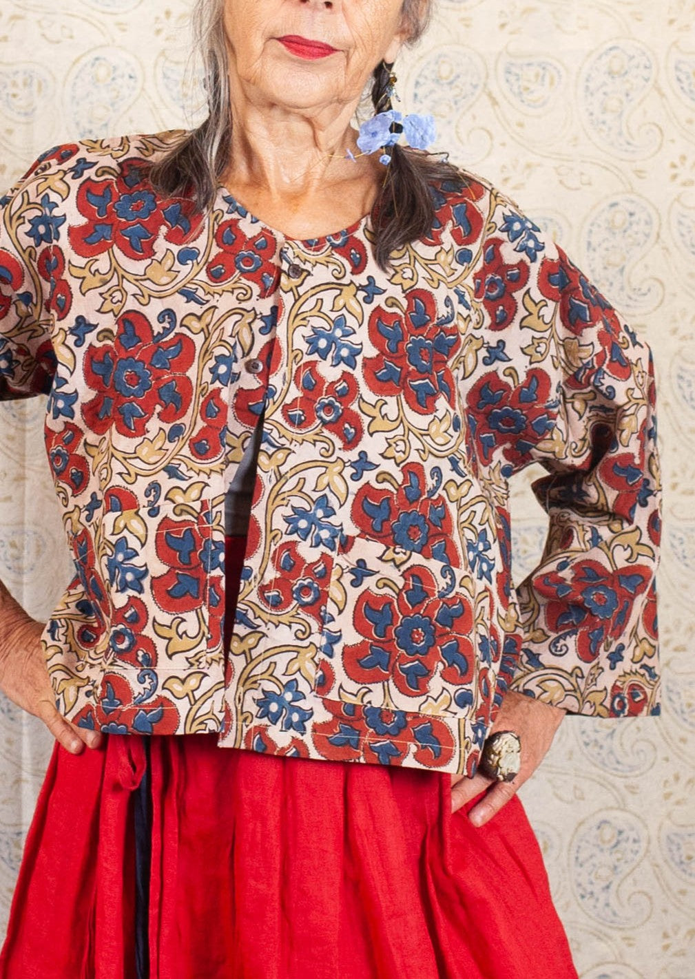 Bolero COCHIN - Coton bio - Imprimé LOTUS