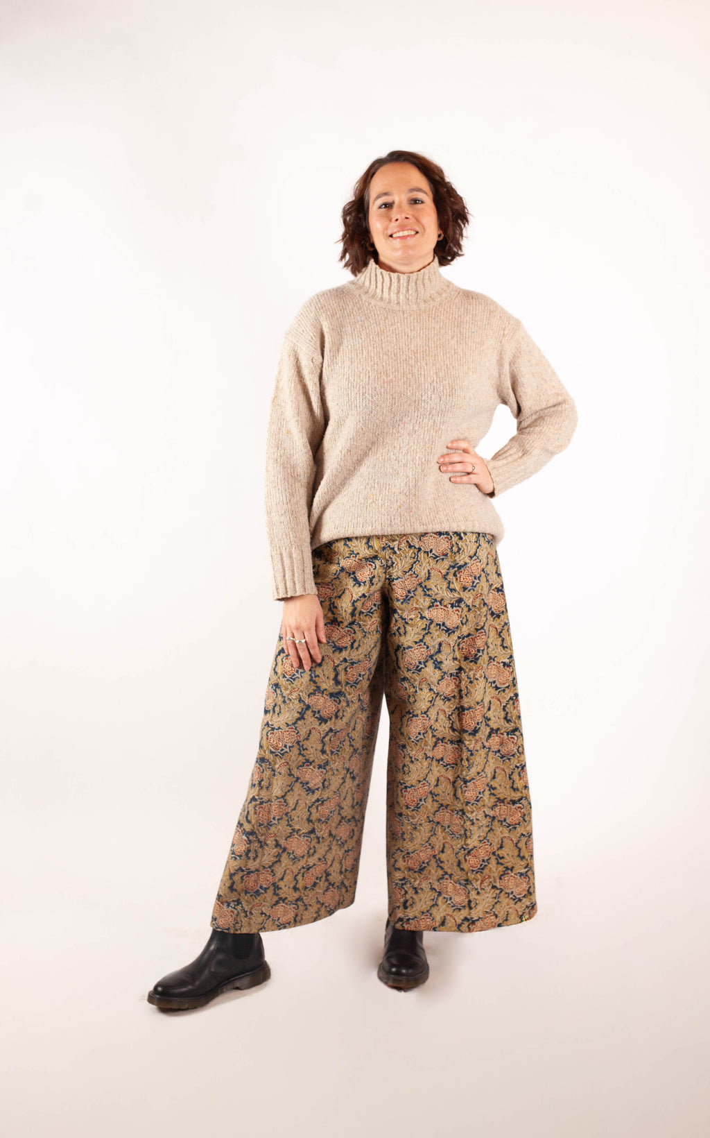 Pantalon SARASWATI - Coton bio - Imprimé Japanese Flower
