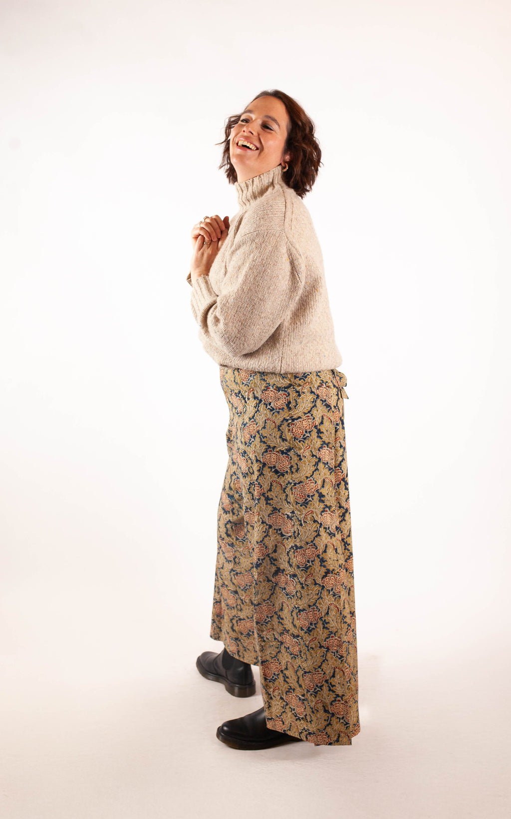 Pantalon SARASWATI - Coton bio - Imprimé Japanese Flower