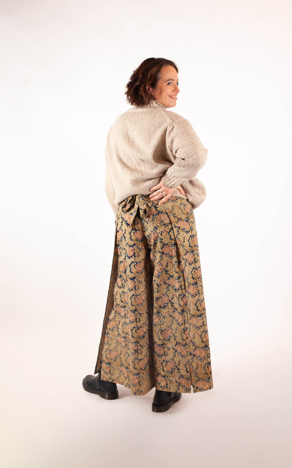 Pantalon SARASWATI - Coton bio - Imprimé Japanese Flower