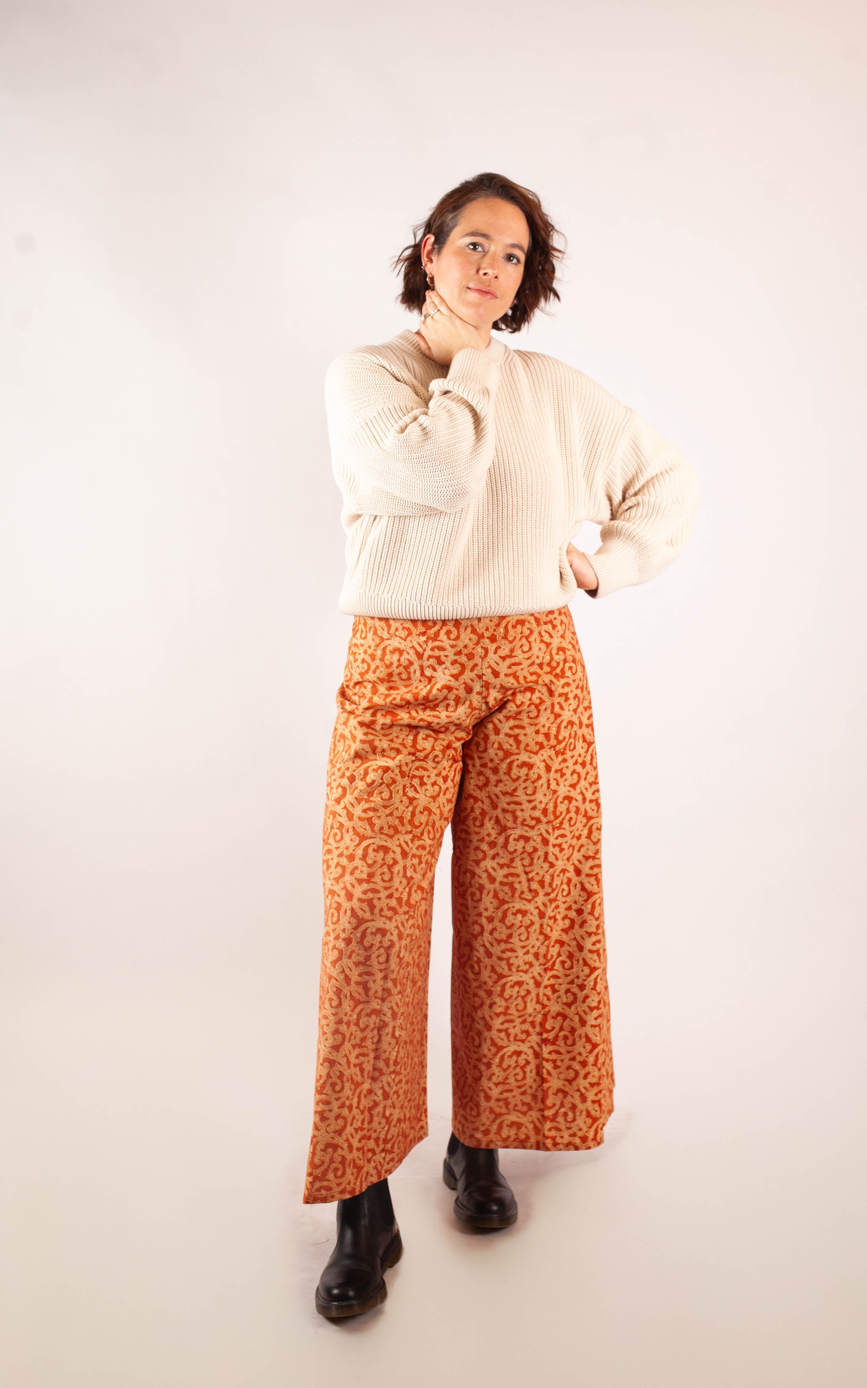 Pantalon SARASWATI - Coton bio - Imprimé Kama