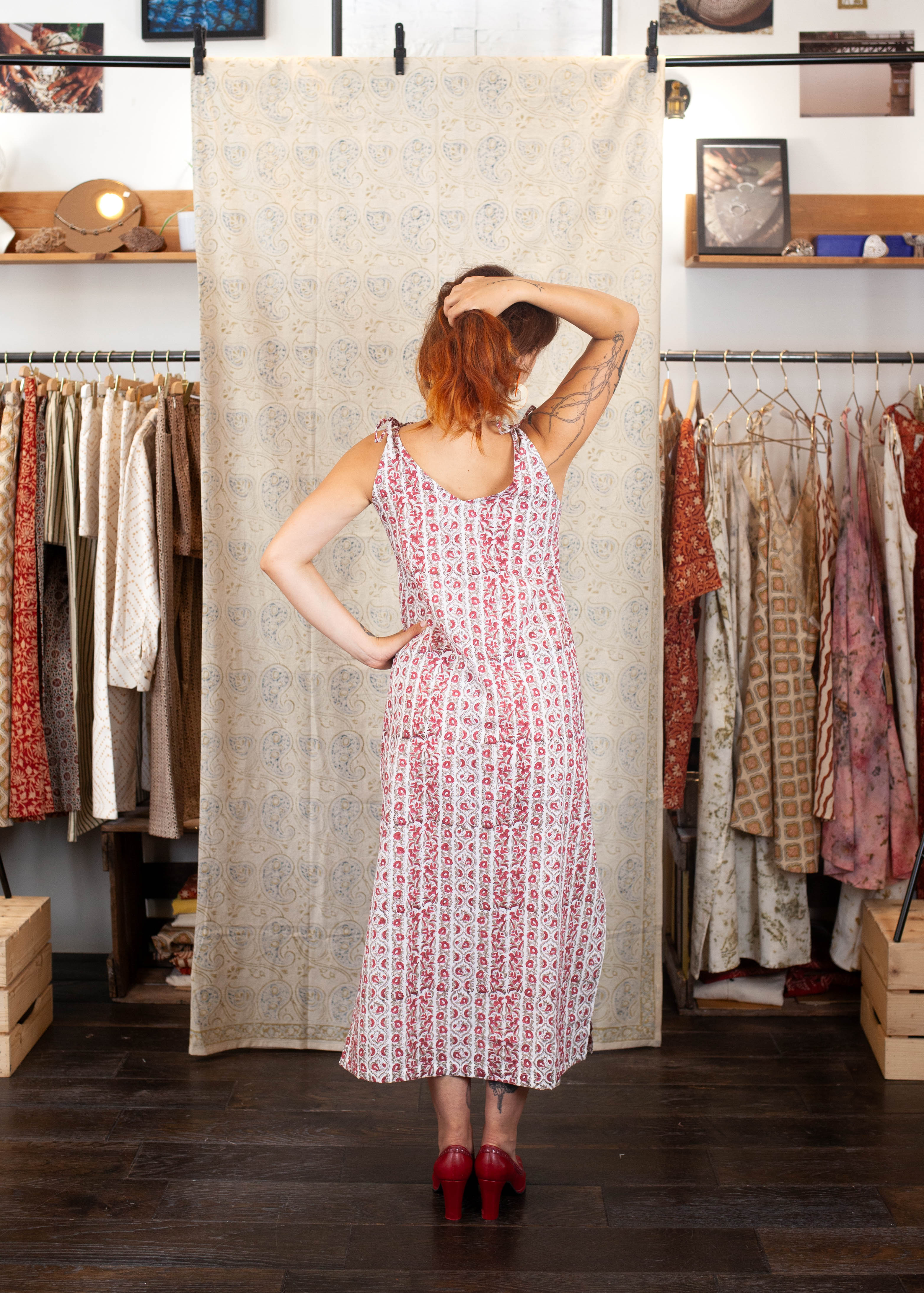 Robe UDUPI - Coton bio - Imprimé ROSE