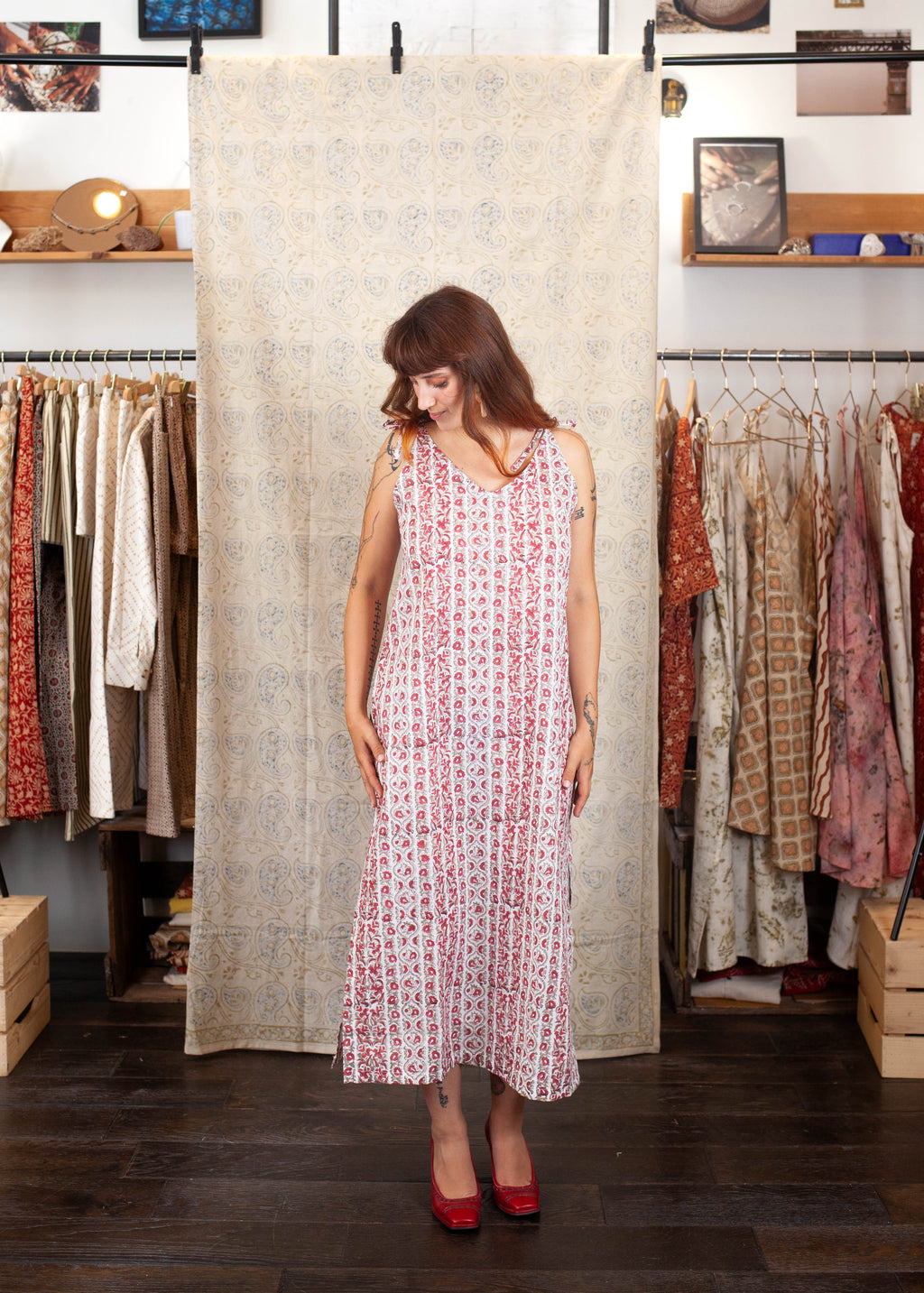 Robe UDUPI - Coton bio - Imprimé ROSE