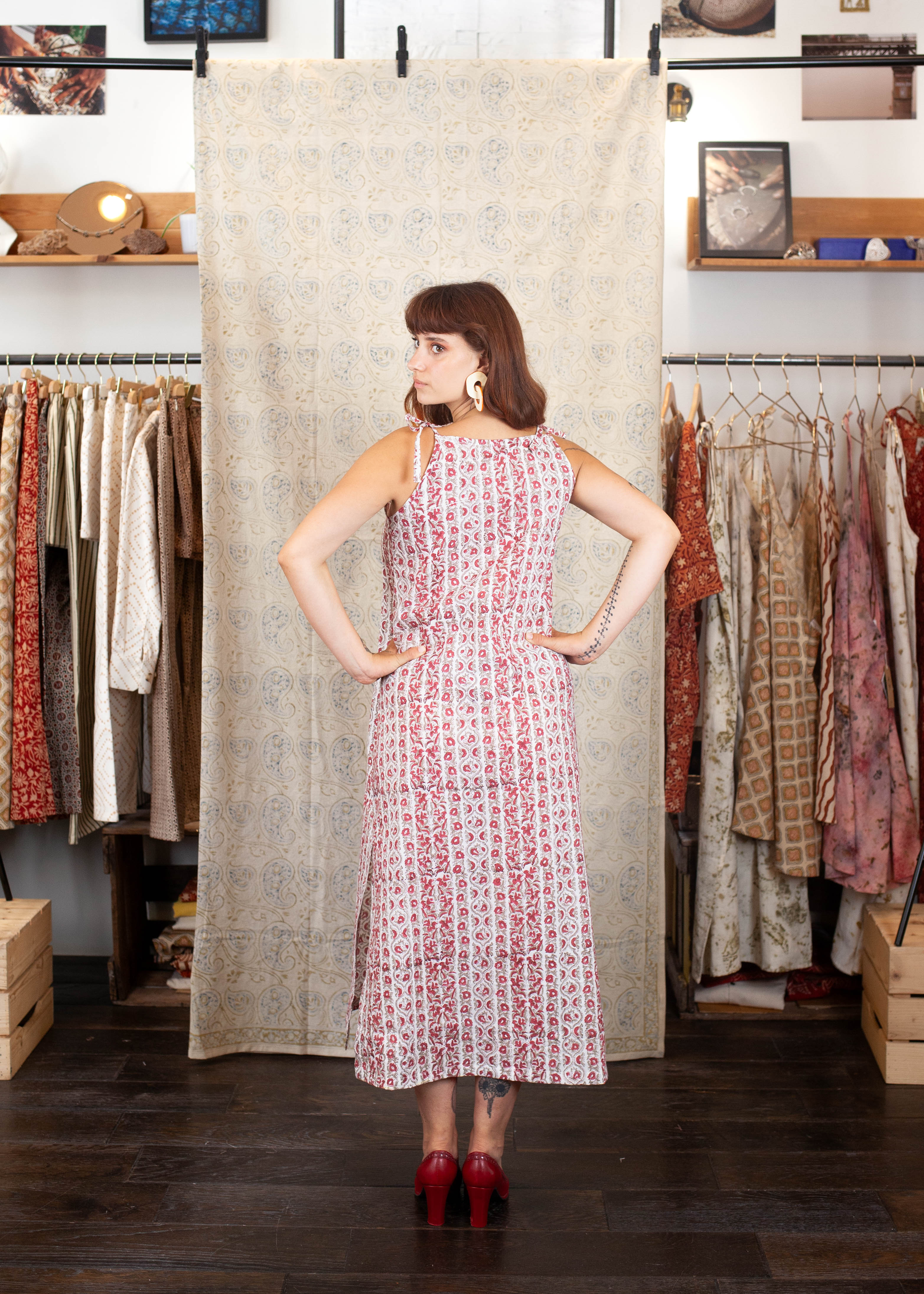 Robe UDUPI - Coton bio - Imprimé ROSE