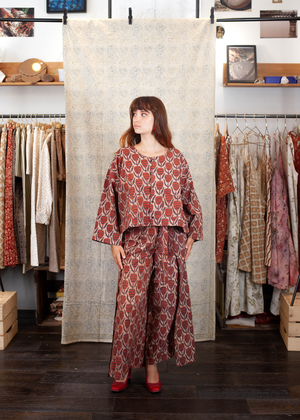 Pantalon SARASWATI -  Coton bio - Imprimé TYOOLIP